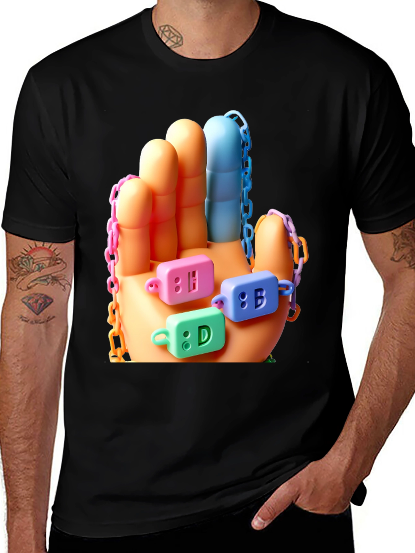 Colorful Hand Block T-Shirt