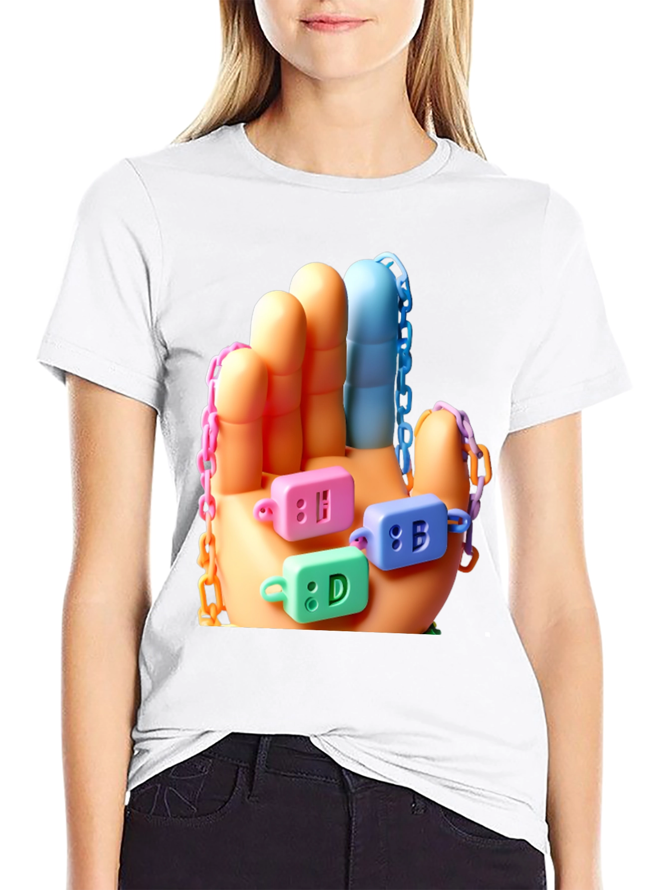 Colorful Hand Block T-Shirt