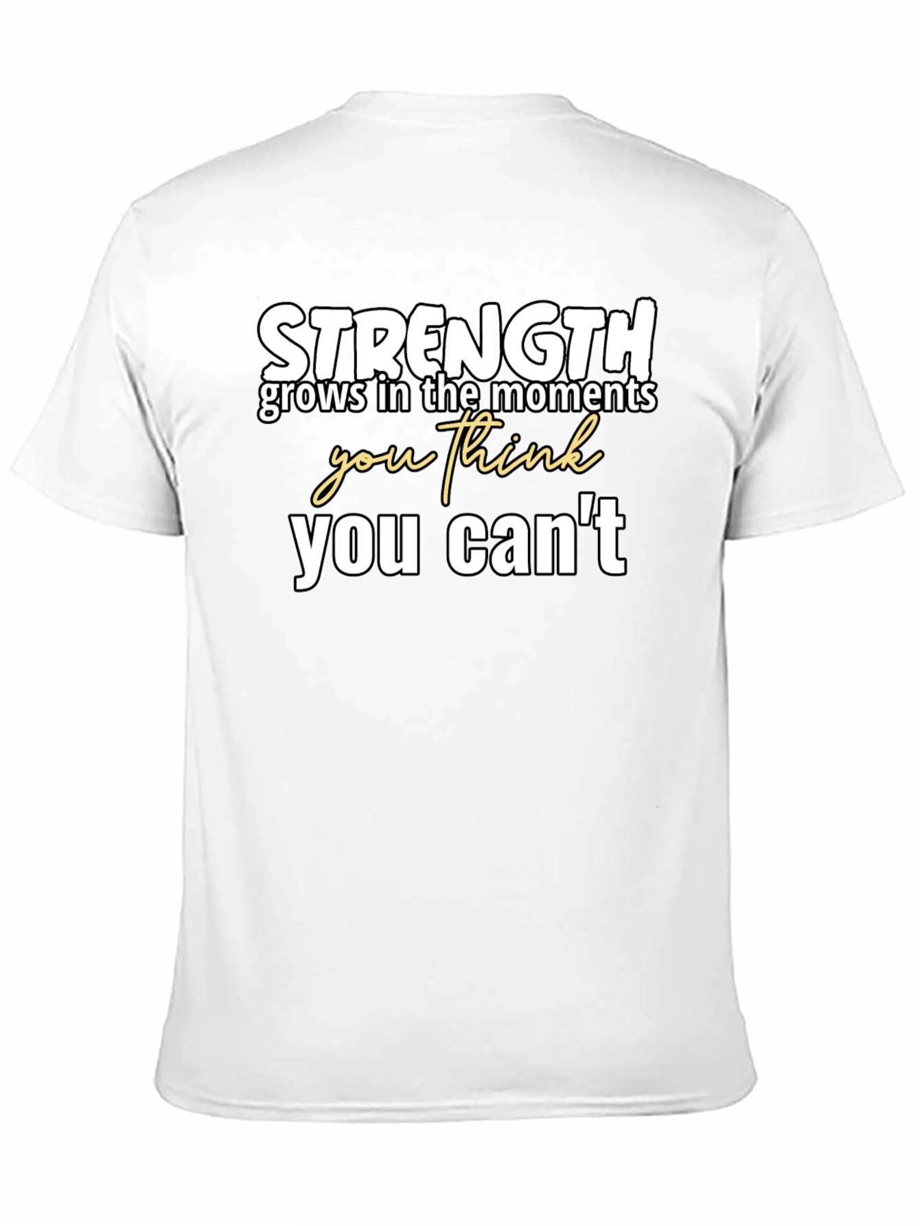Strength Motivational Graphic Tee - Black