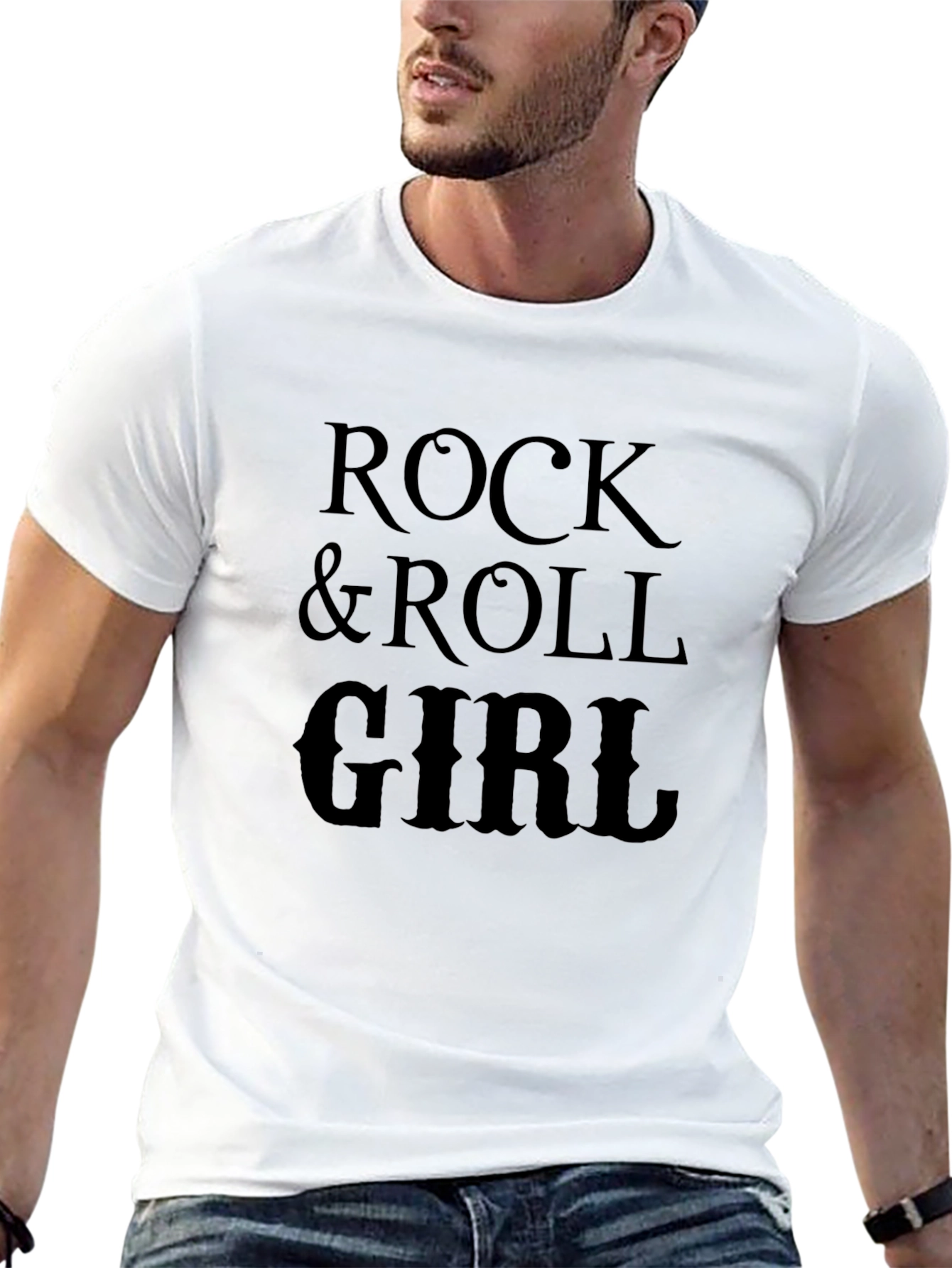 Rock & Roll Girl Black Graphic Tee