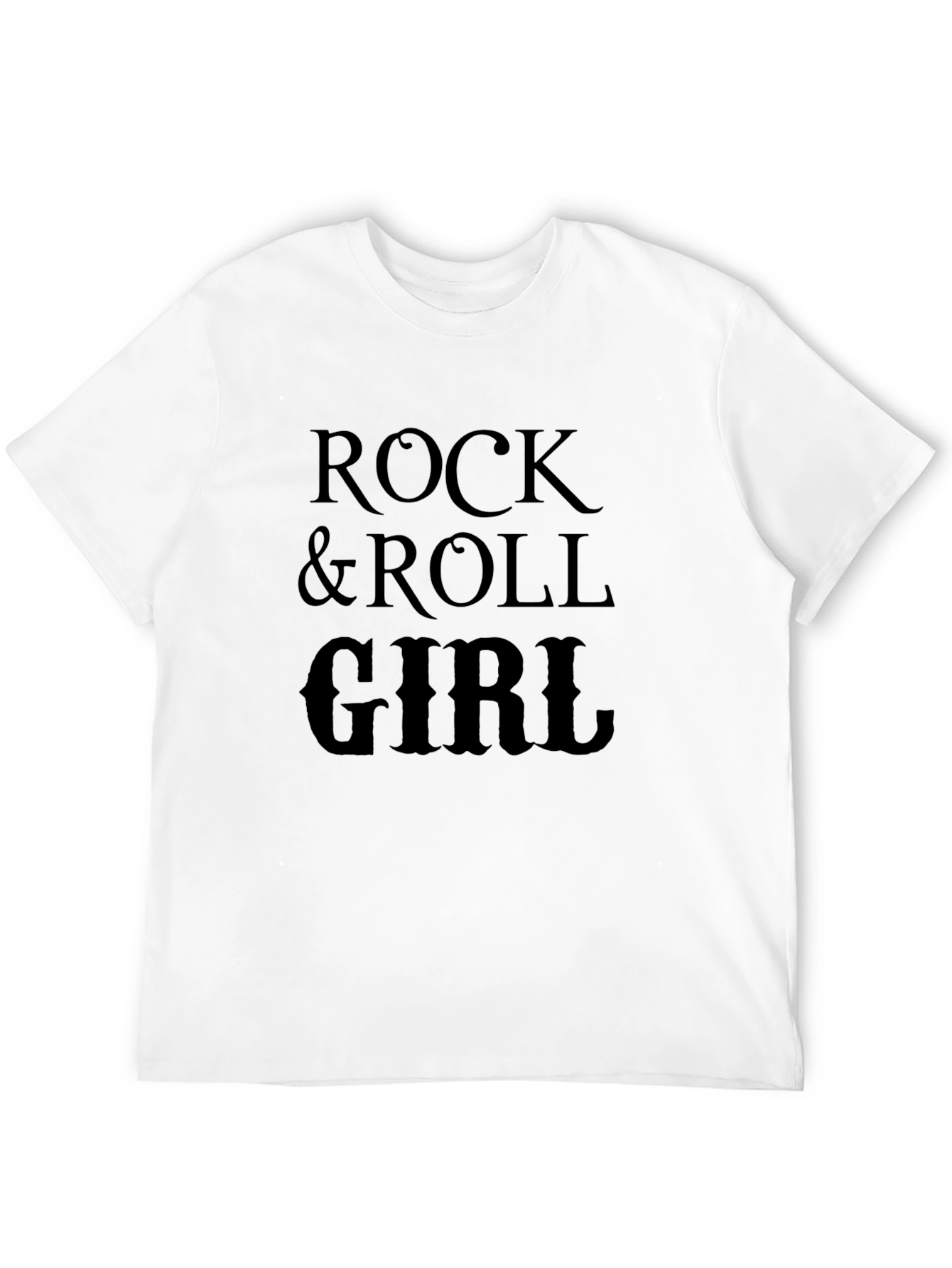 Rock & Roll Girl Black Graphic Tee