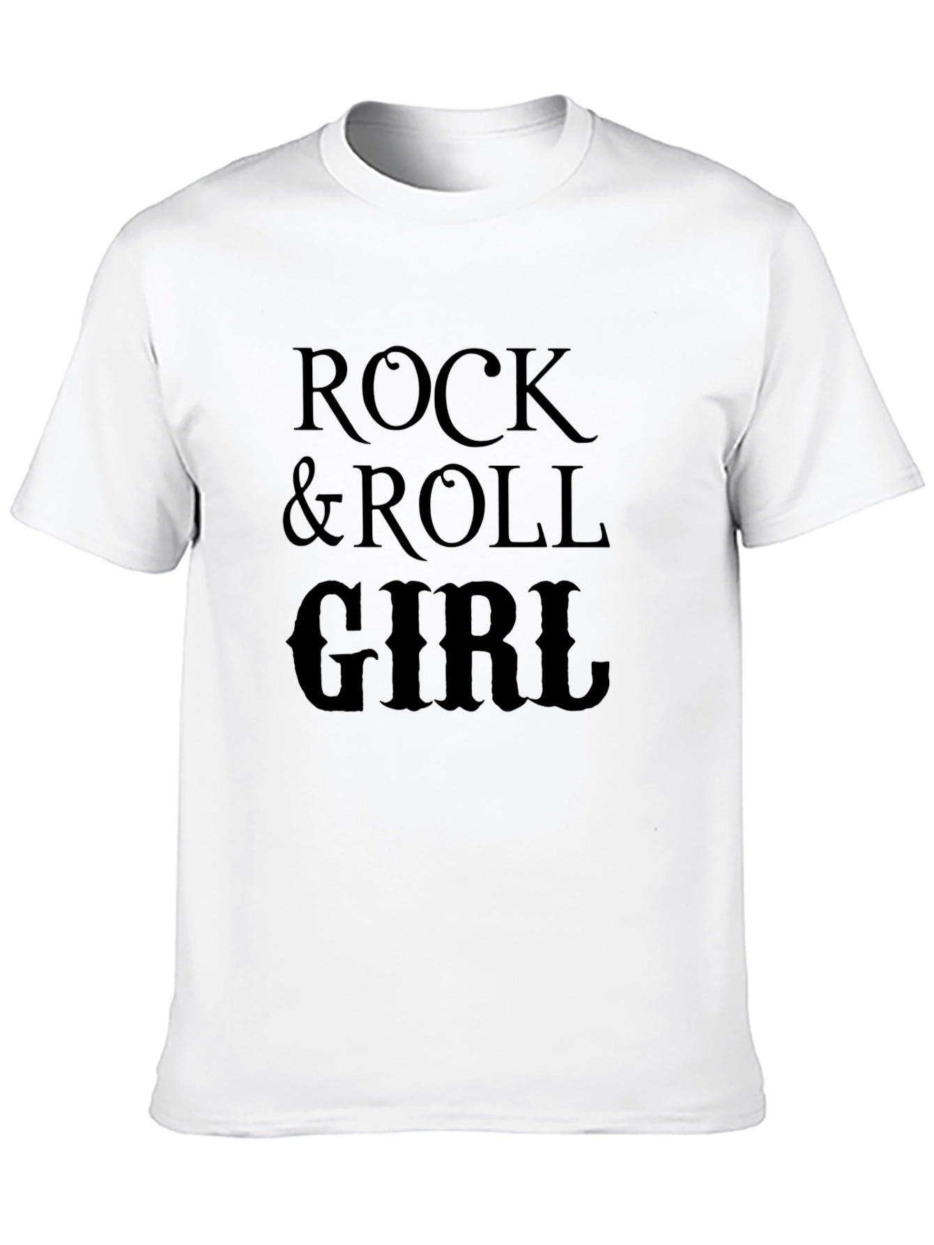 Rock & Roll Girl Black Graphic Tee