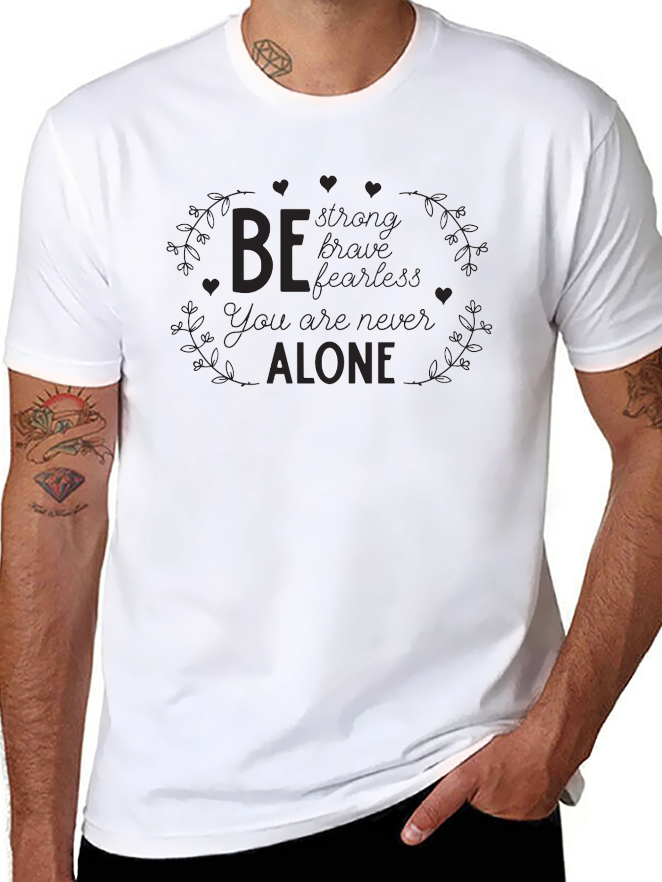 Inspirational Message Black T-Shirt