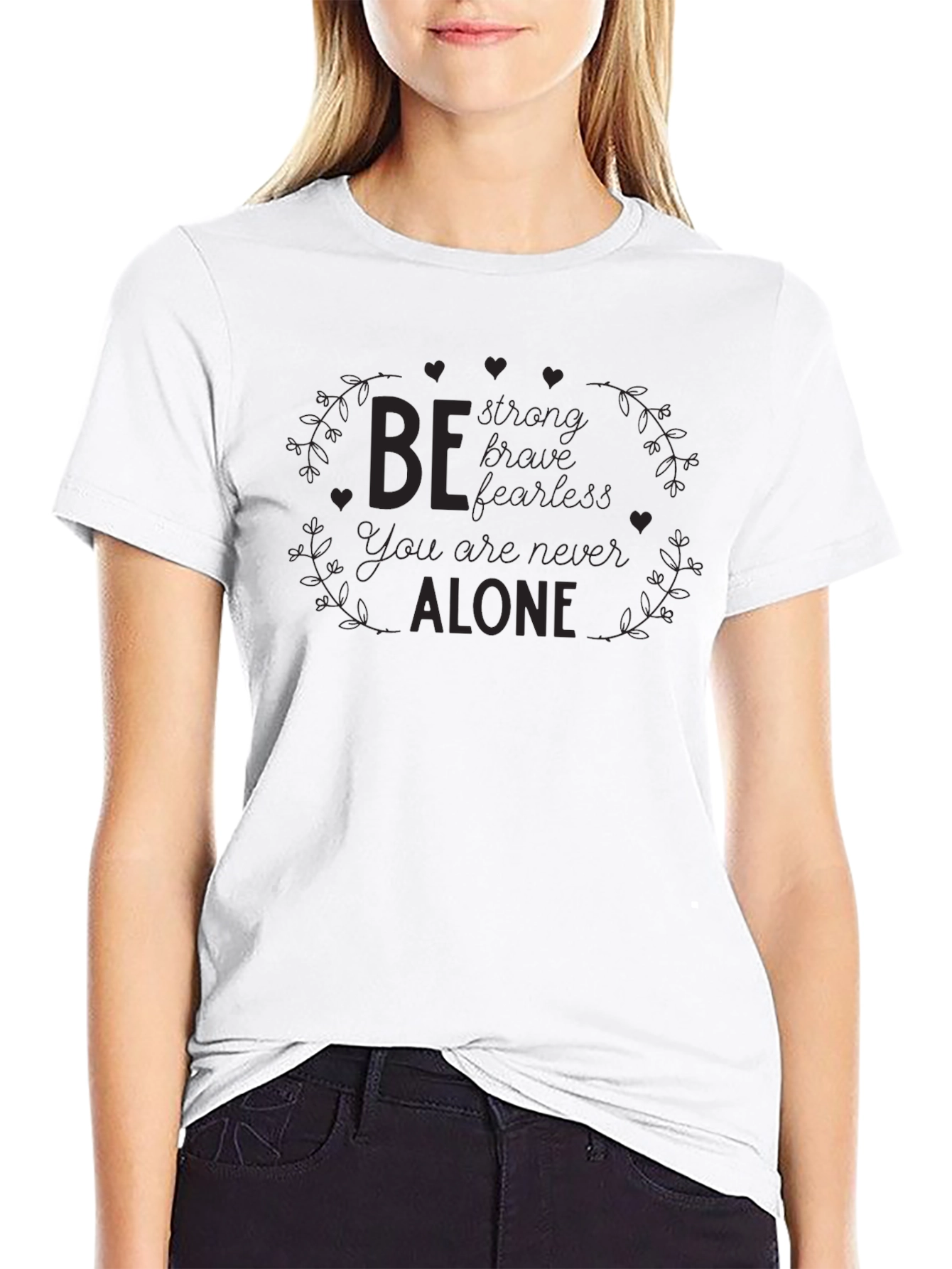 Inspirational Message Black T-Shirt