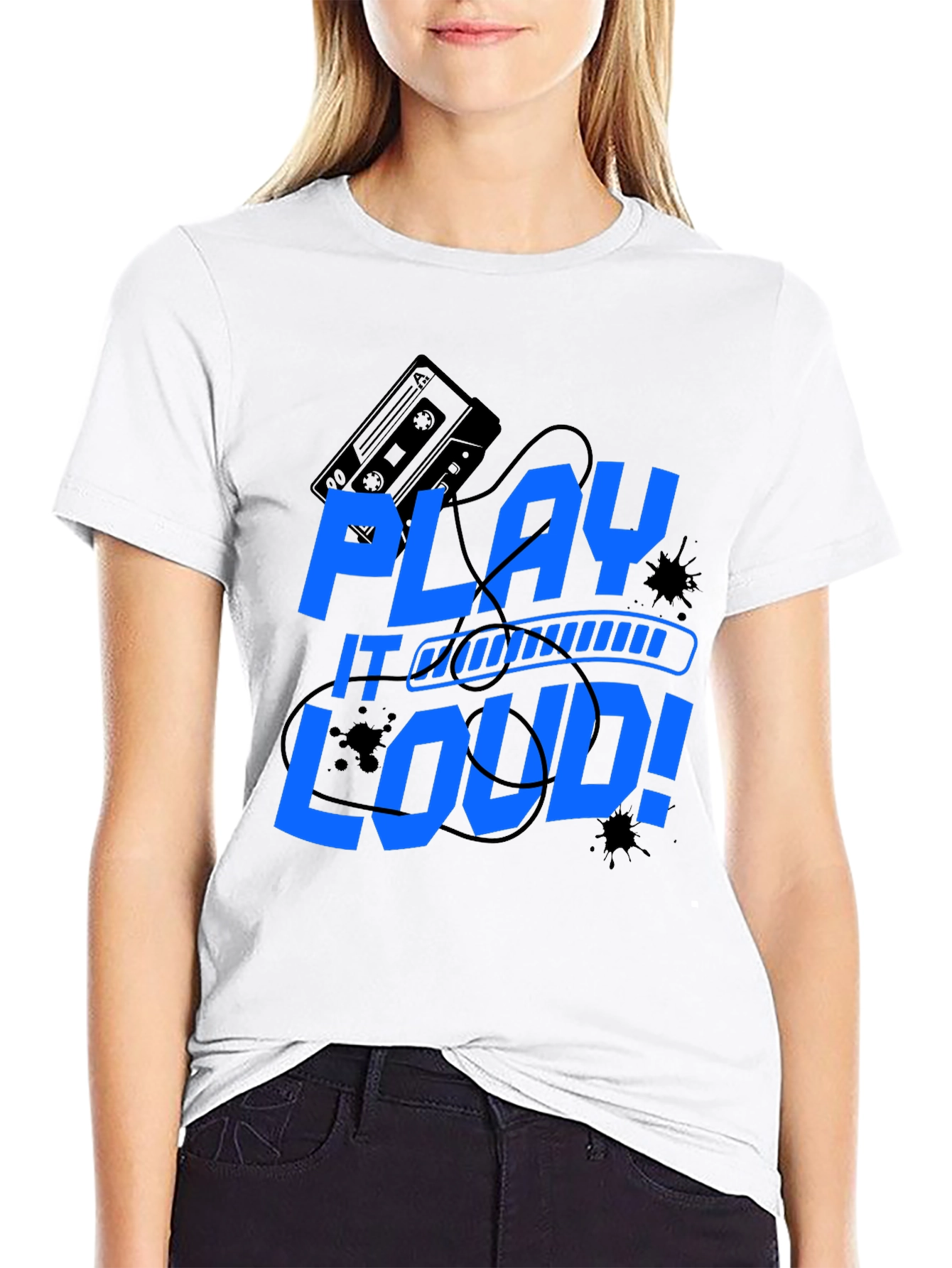 Play It Loud Graphic Tee - Music Lover Shirt