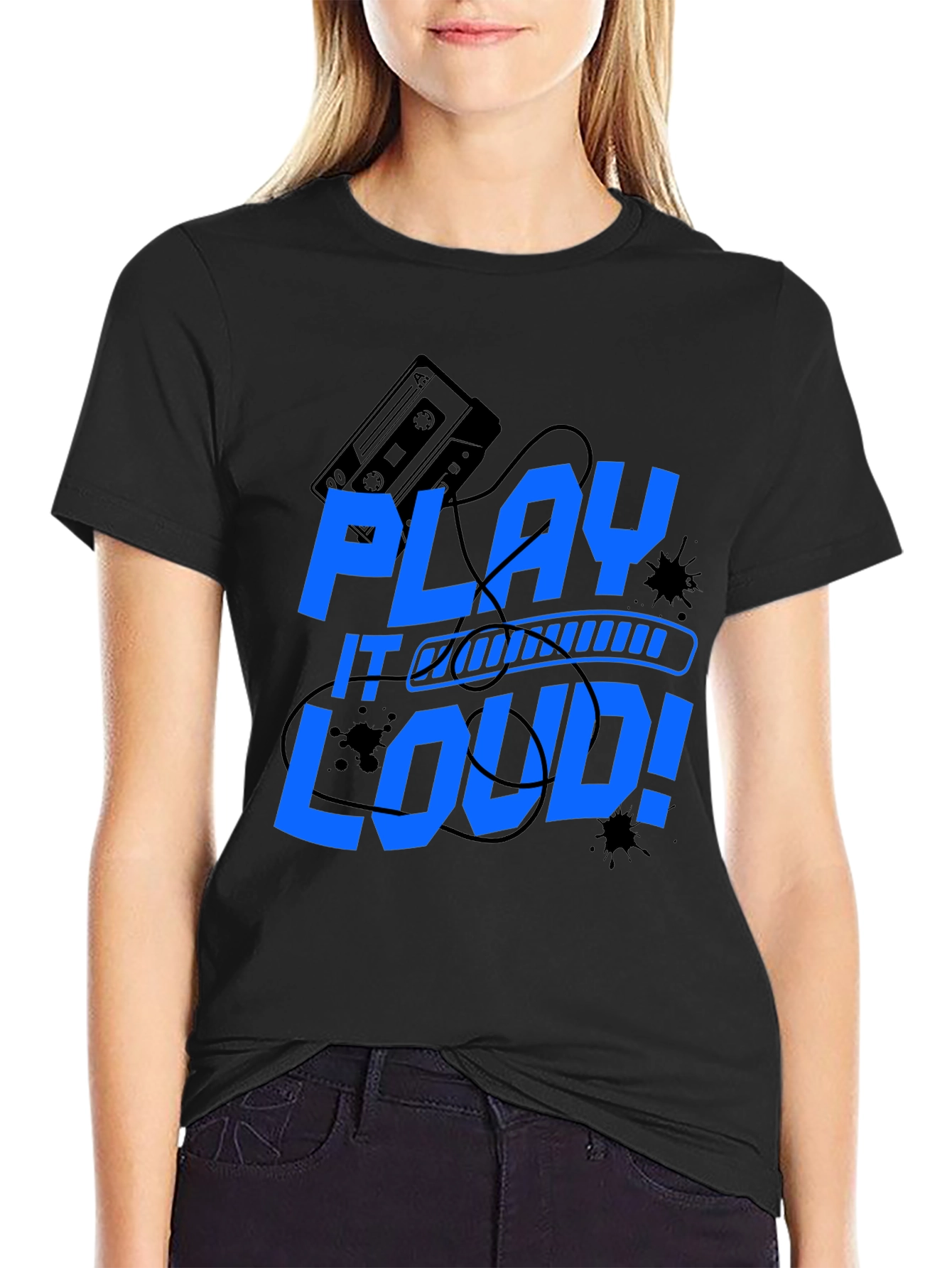 Play It Loud Graphic Tee - Music Lover Shirt