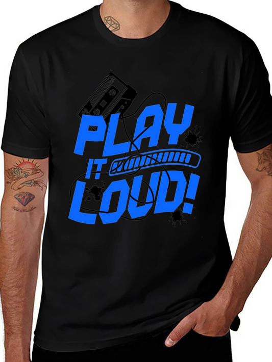 Play It Loud Graphic Tee - Music Lover Shirt