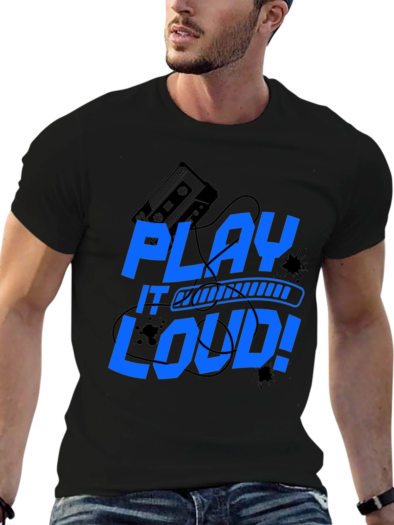 Play It Loud Graphic Tee - Music Lover Shirt