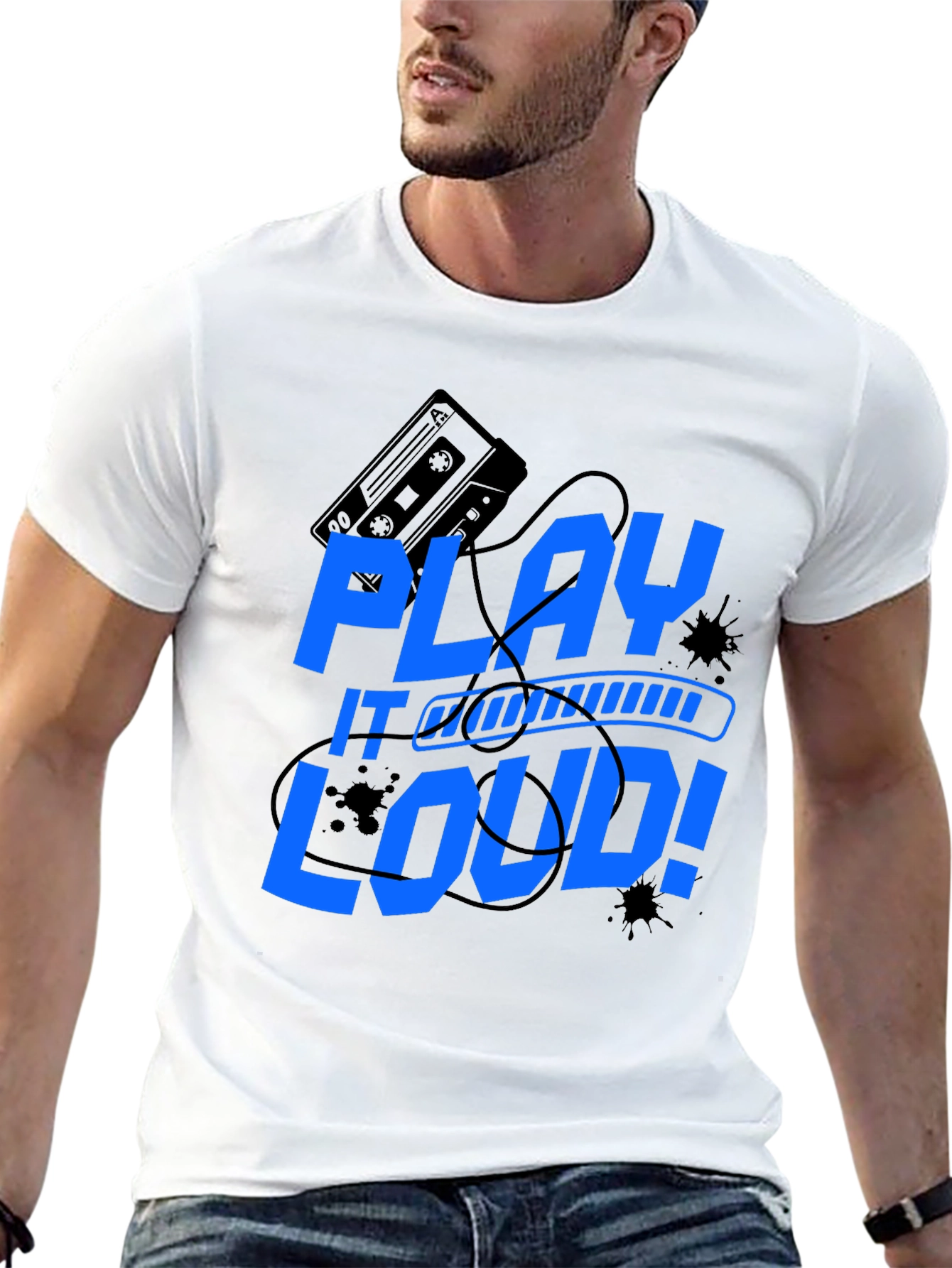 Play It Loud Graphic Tee - Music Lover Shirt