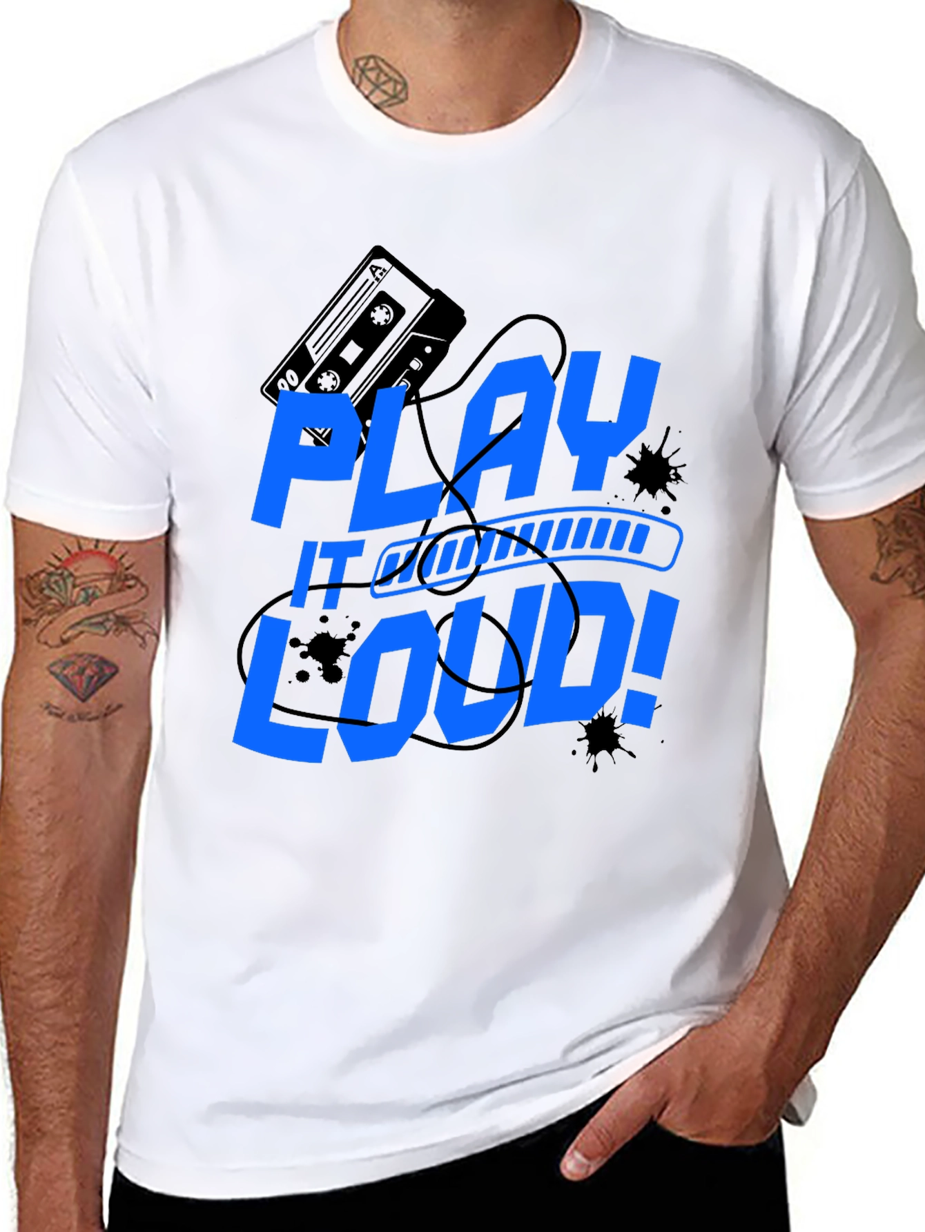 Play It Loud Graphic Tee - Music Lover Shirt
