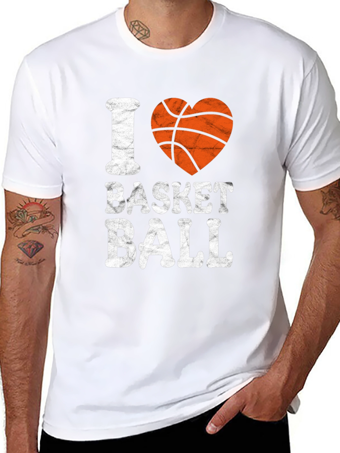 I Heart Basketball Graphic Tee