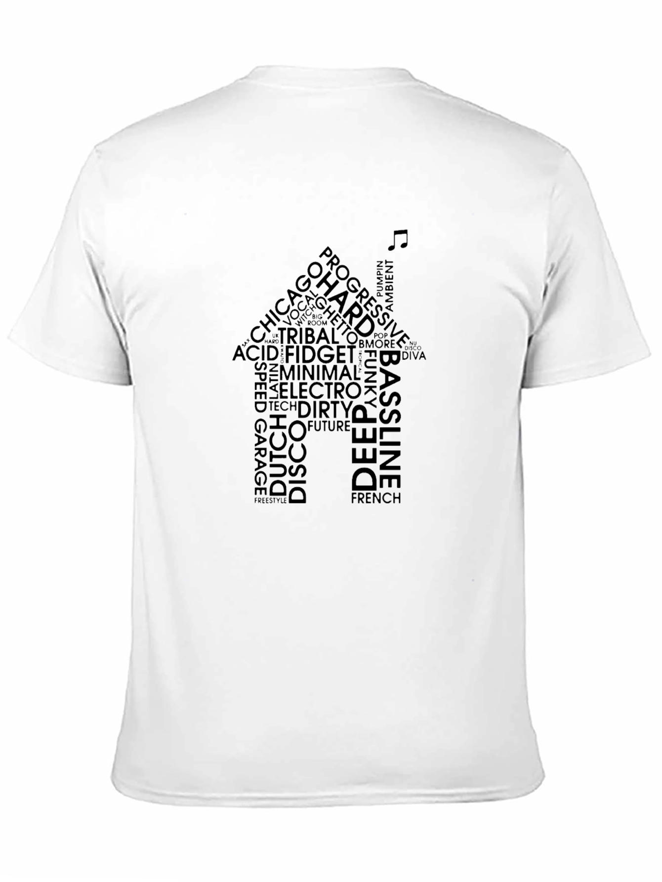 House Music Word Art Graphic T-Shirt
