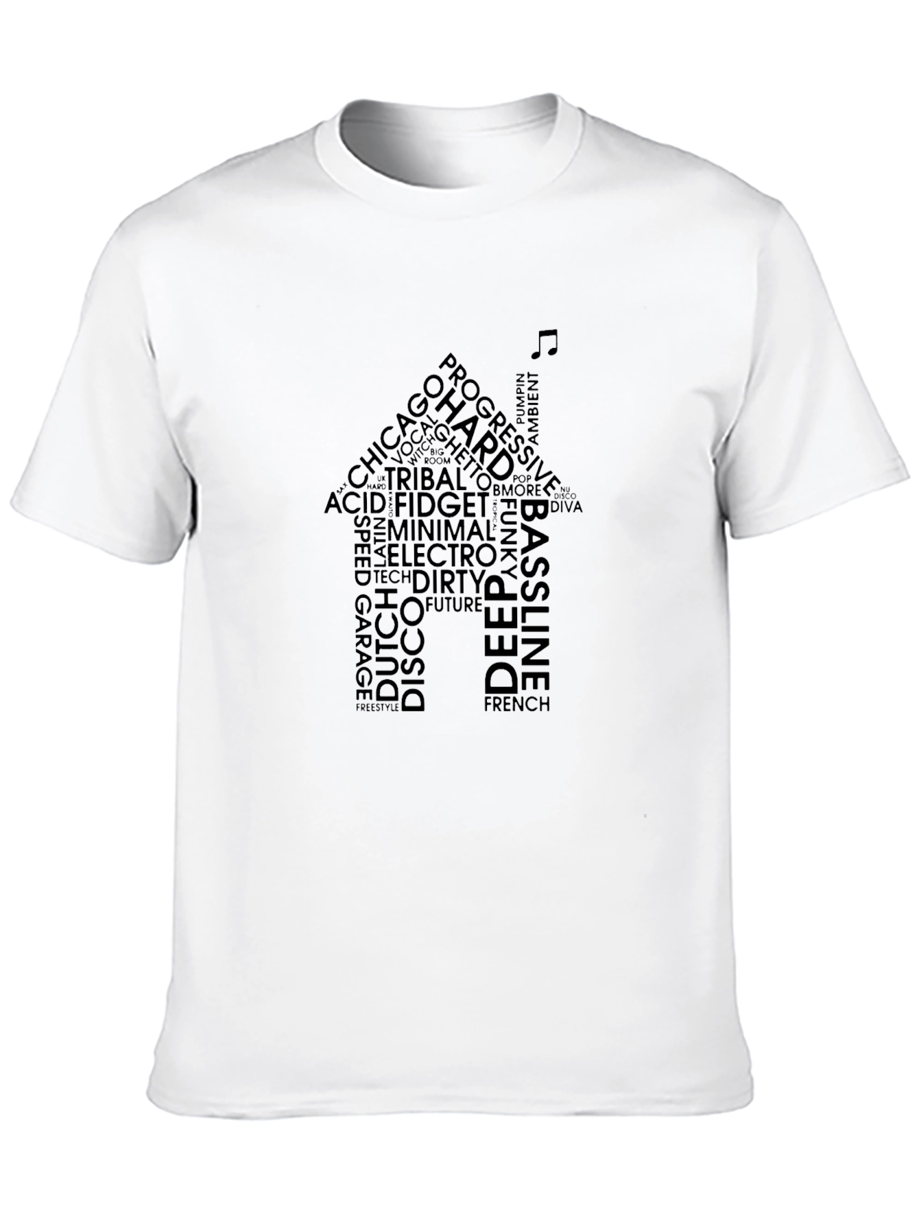 House Music Word Art Graphic T-Shirt