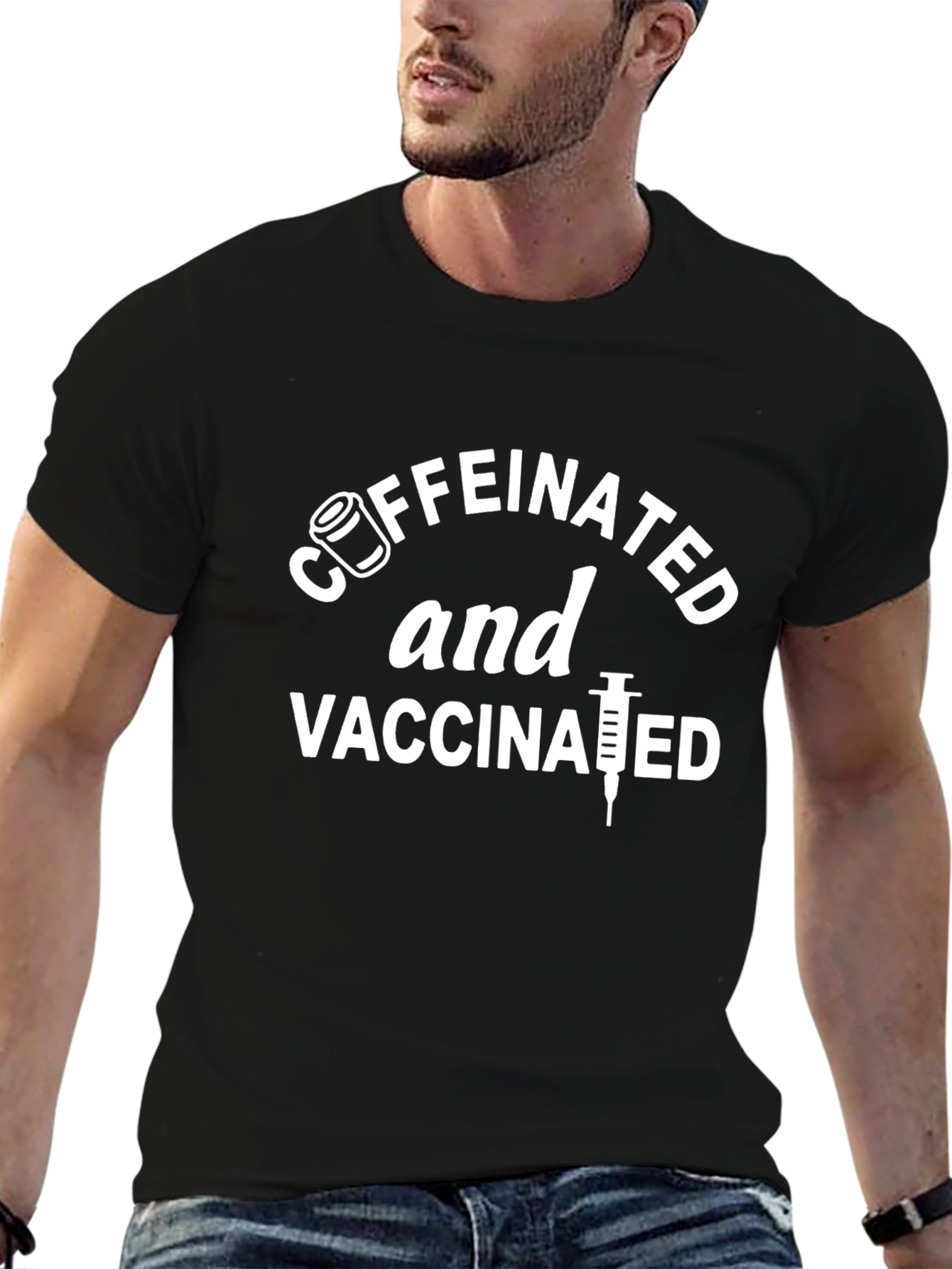 Caffeinated and Vaccinated Graphic Tee
