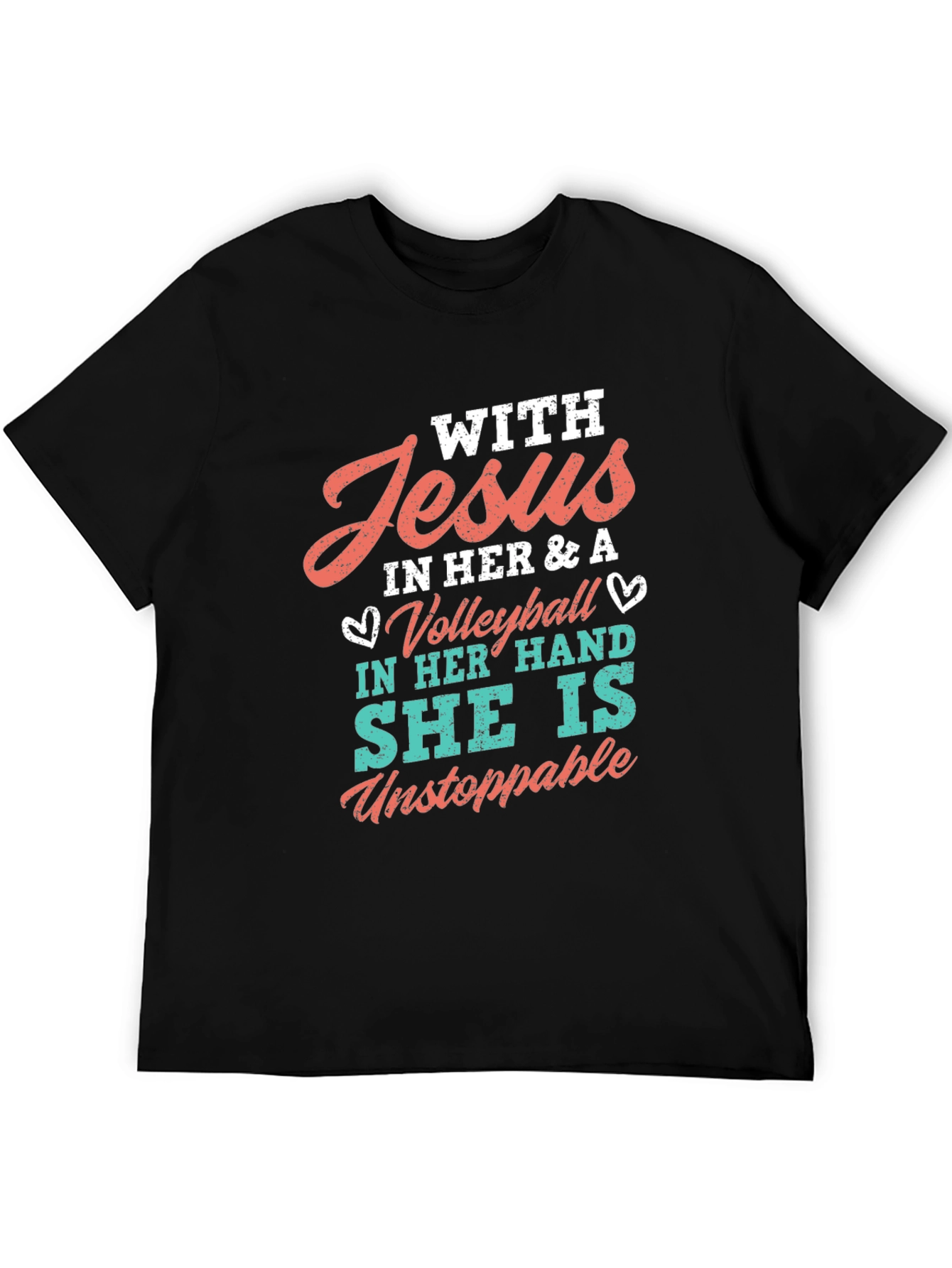 With Jesus Volleyball T-Shirt