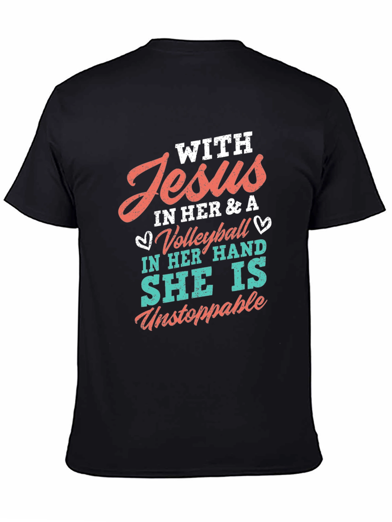 With Jesus Volleyball T-Shirt