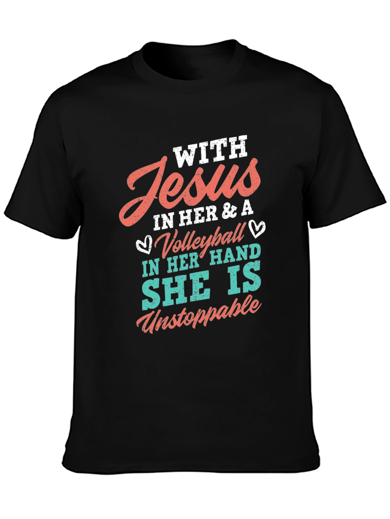 With Jesus Volleyball T-Shirt