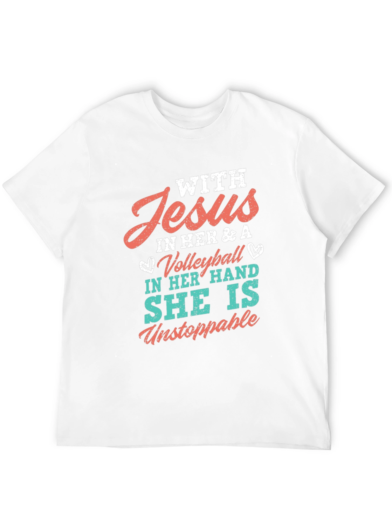 With Jesus Volleyball T-Shirt