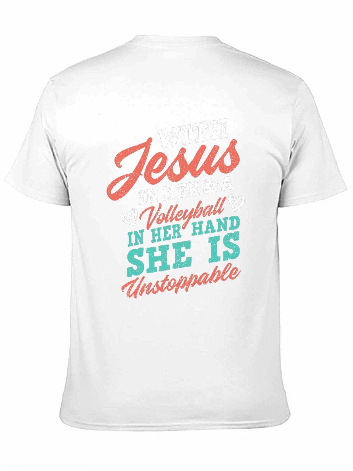 With Jesus Volleyball T-Shirt