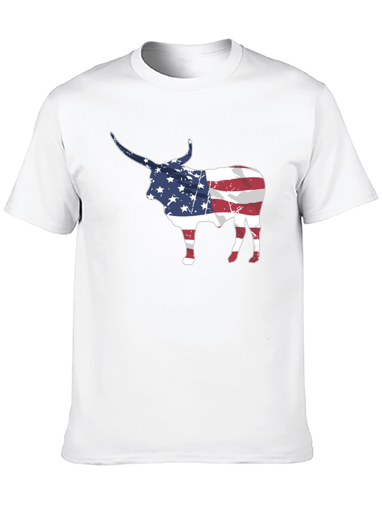 American Flag Bull Graphic Tee
