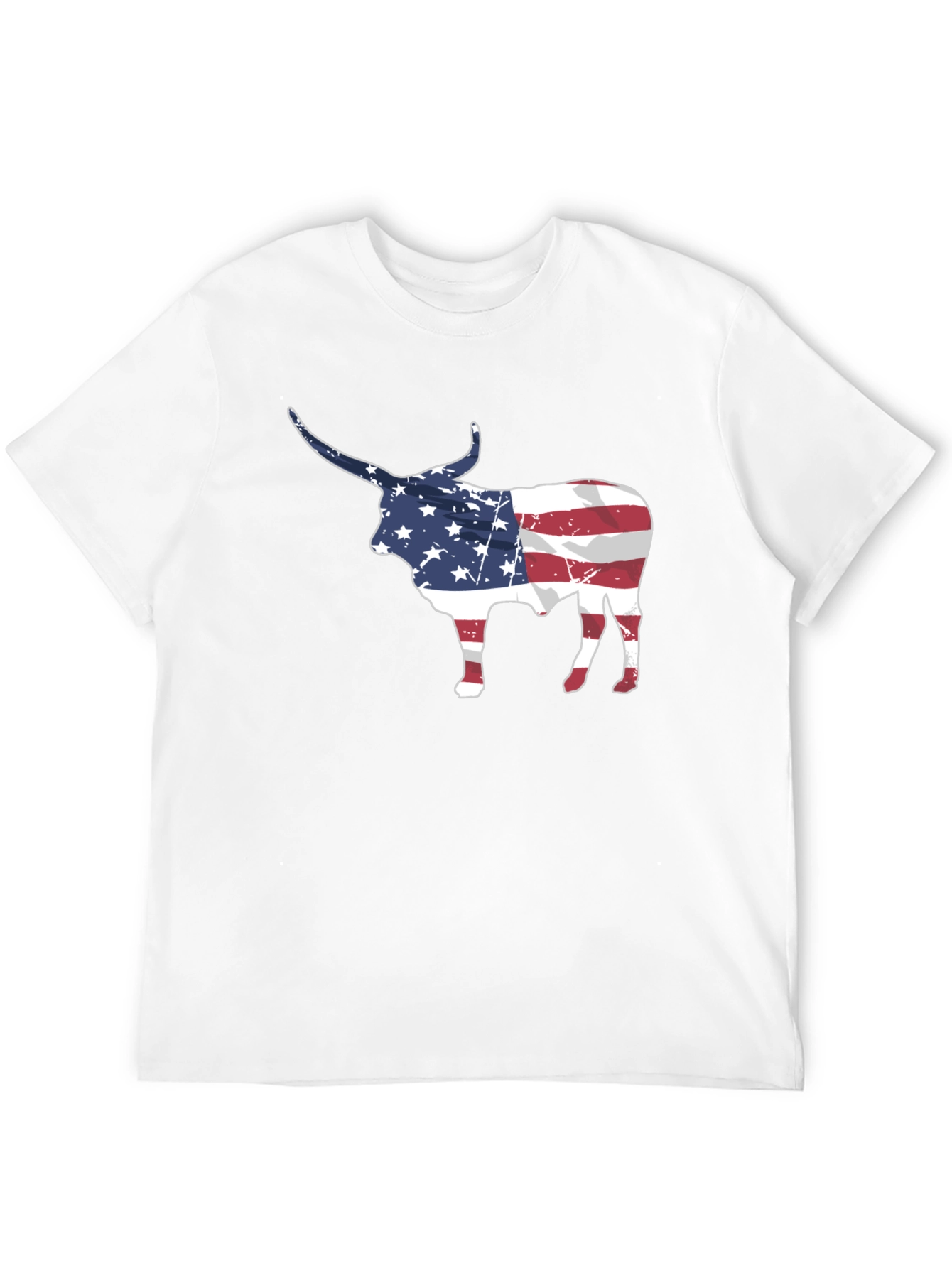 American Flag Bull Graphic Tee