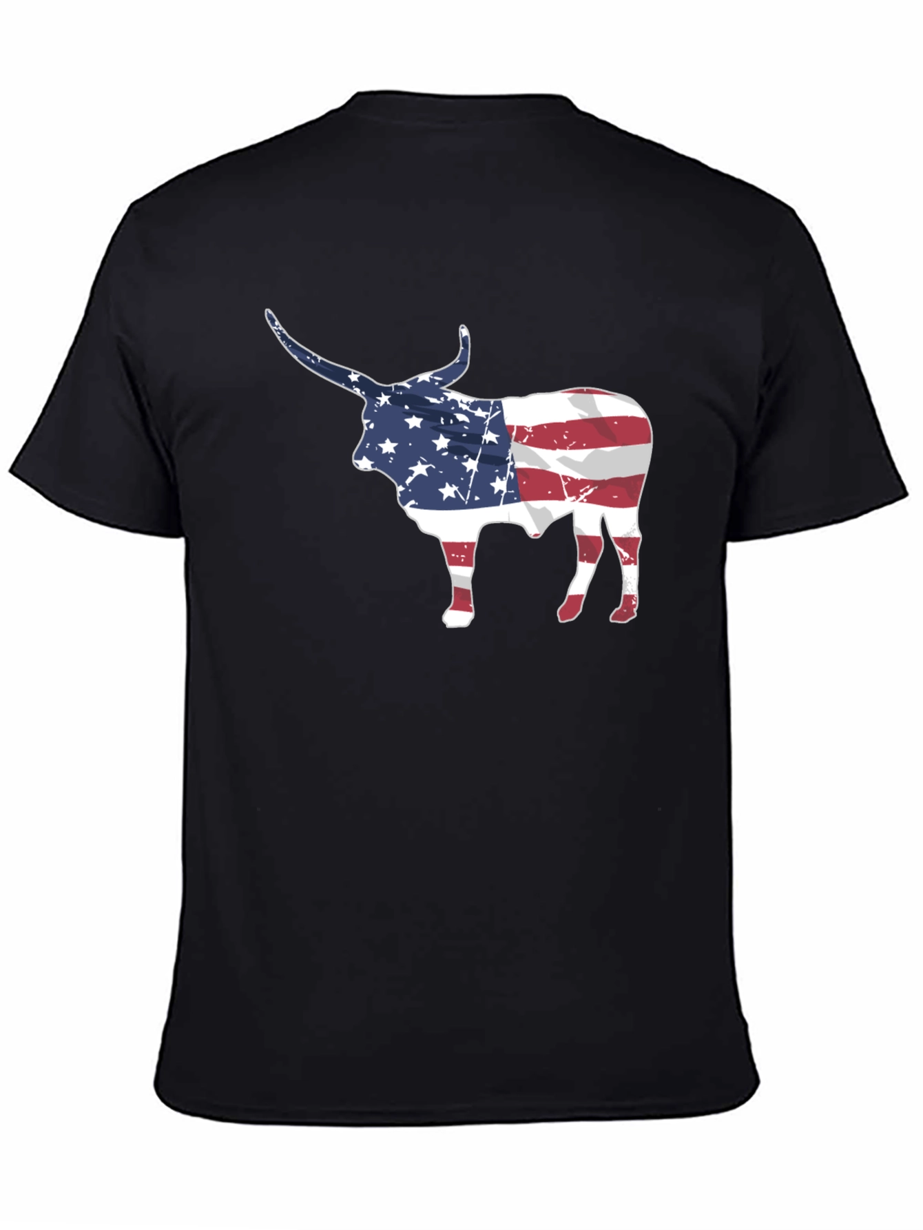 American Flag Bull Graphic Tee