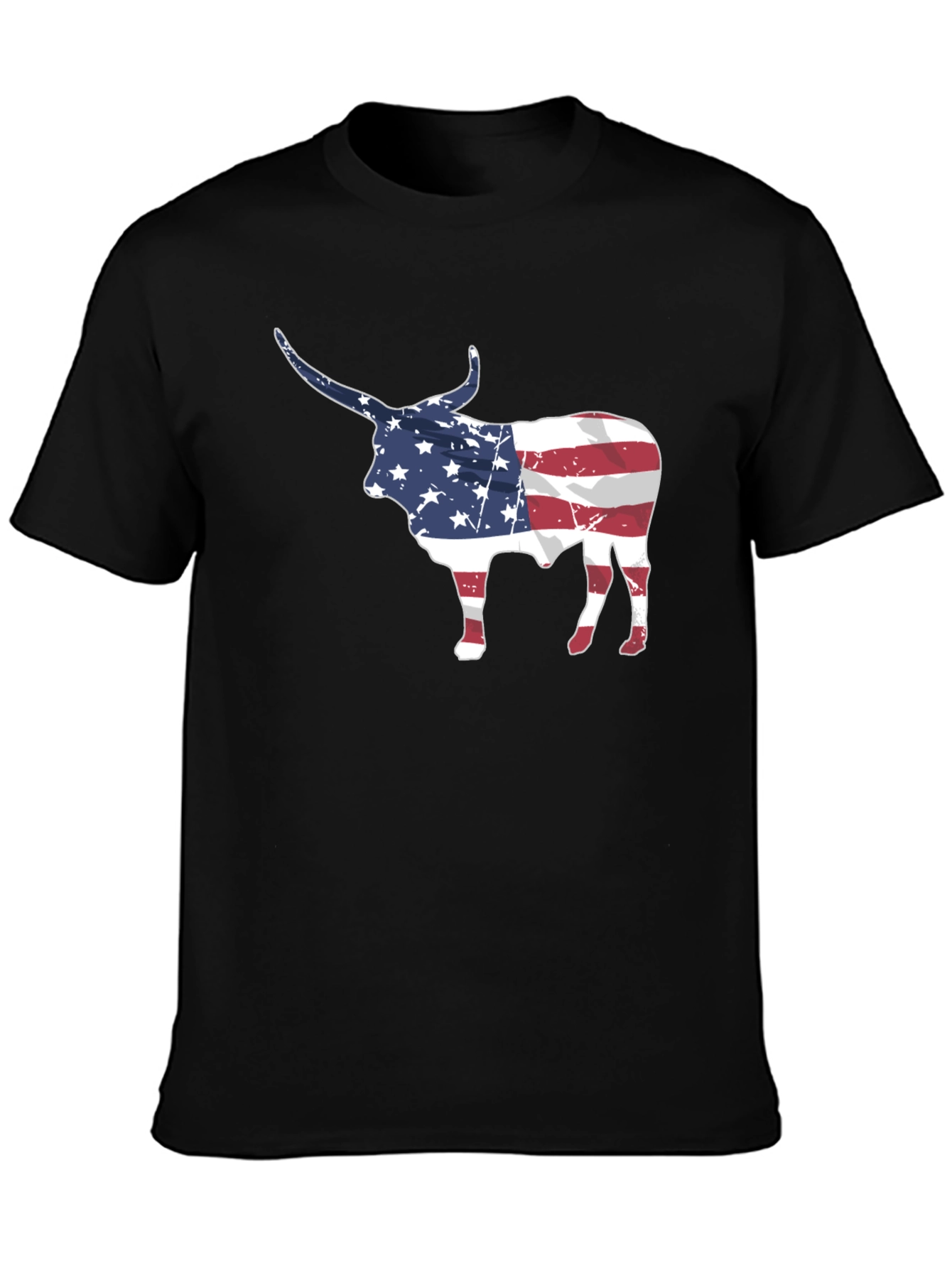 American Flag Bull Graphic Tee