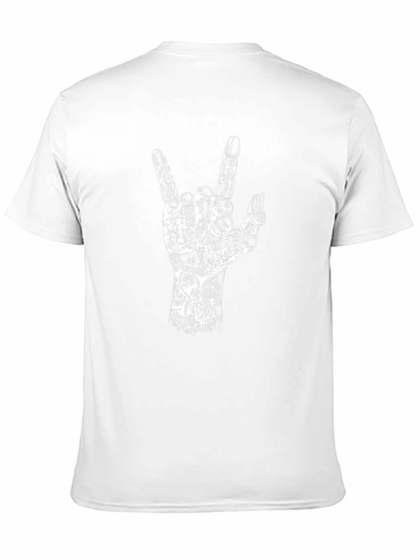 Steampunk Rock On Hand Graphic T-Shirt
