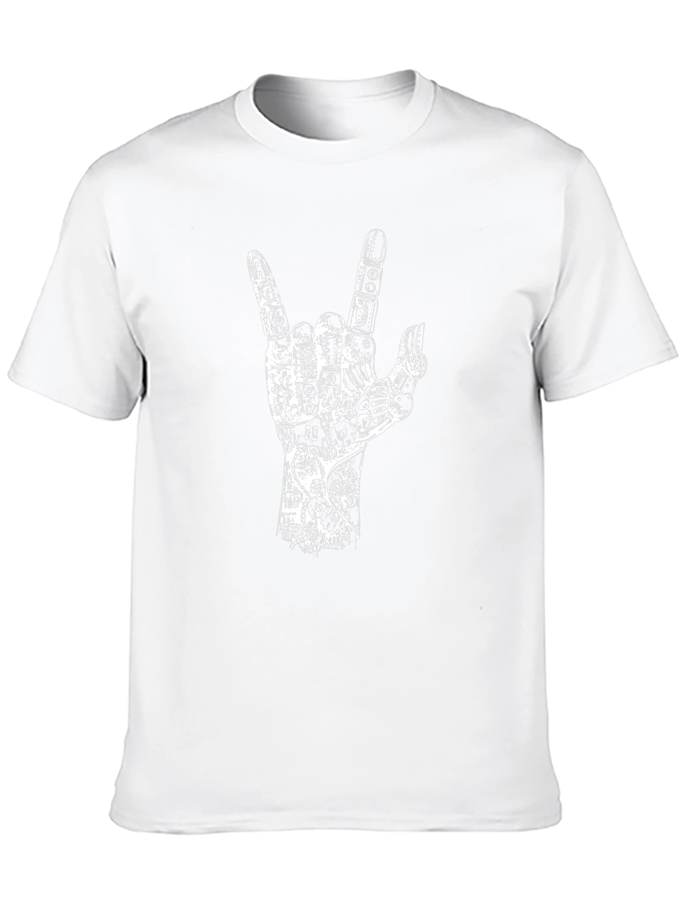 Steampunk Rock On Hand Graphic T-Shirt