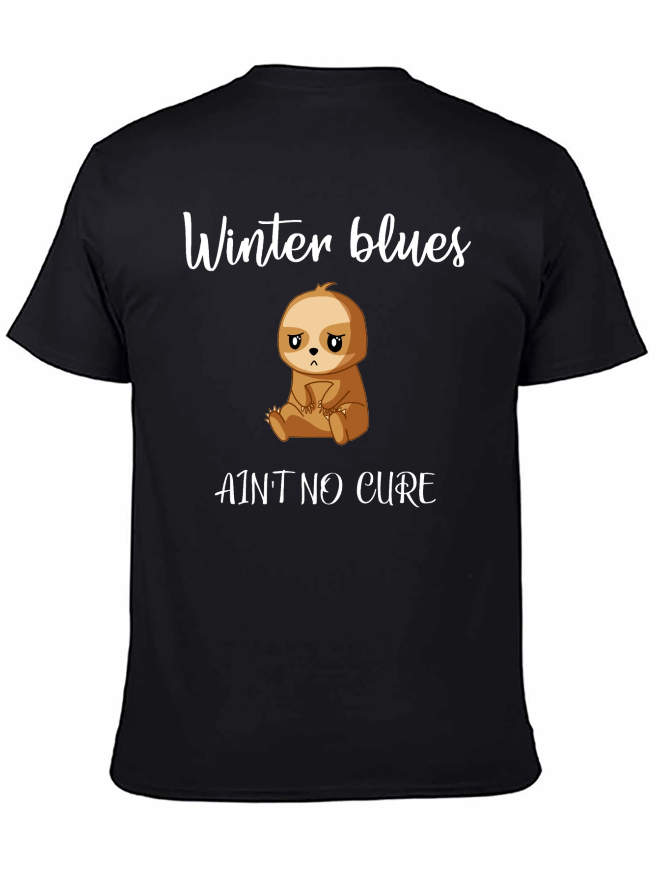 Winter Blues Sloth Graphic T-Shirt
