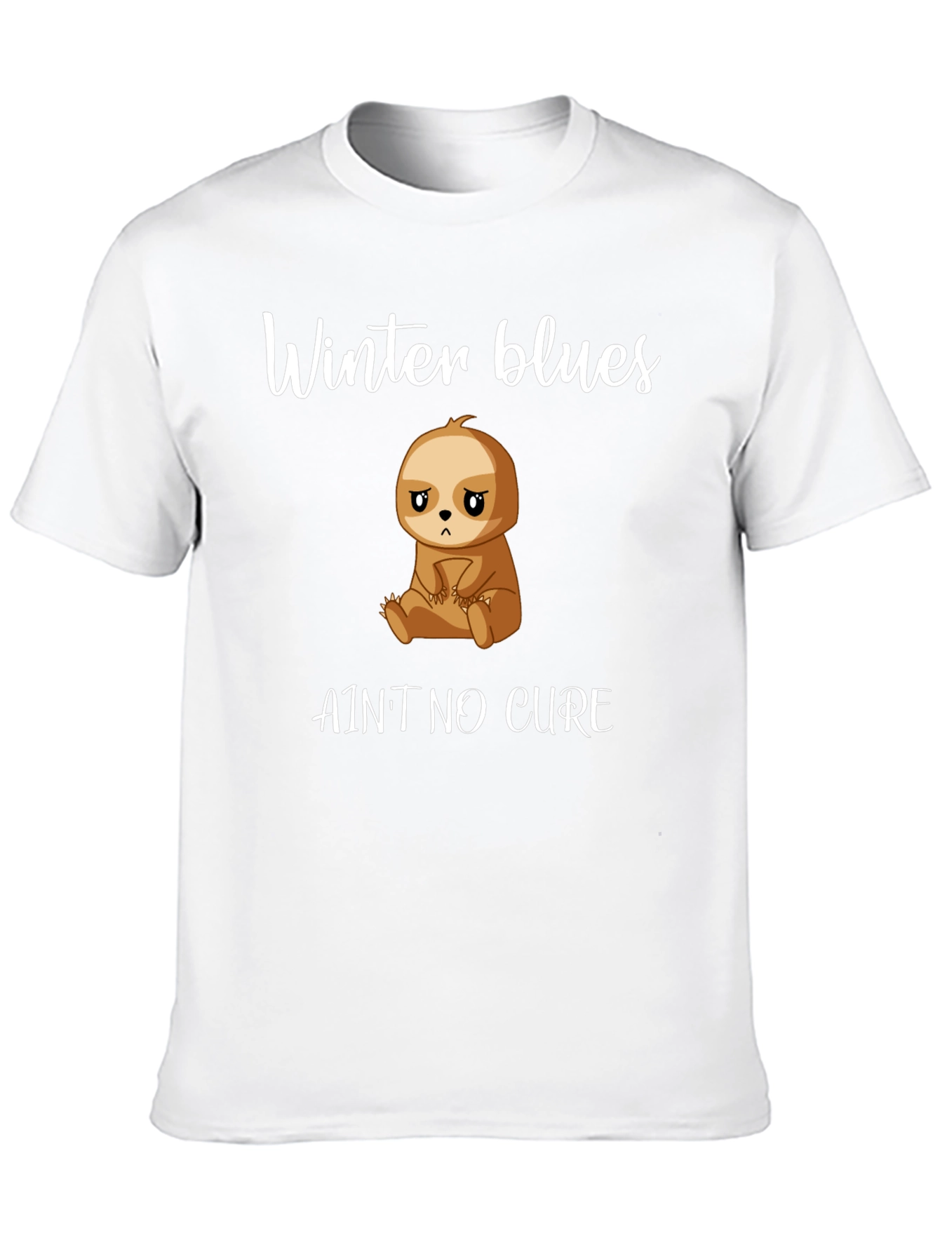 Winter Blues Sloth Graphic T-Shirt