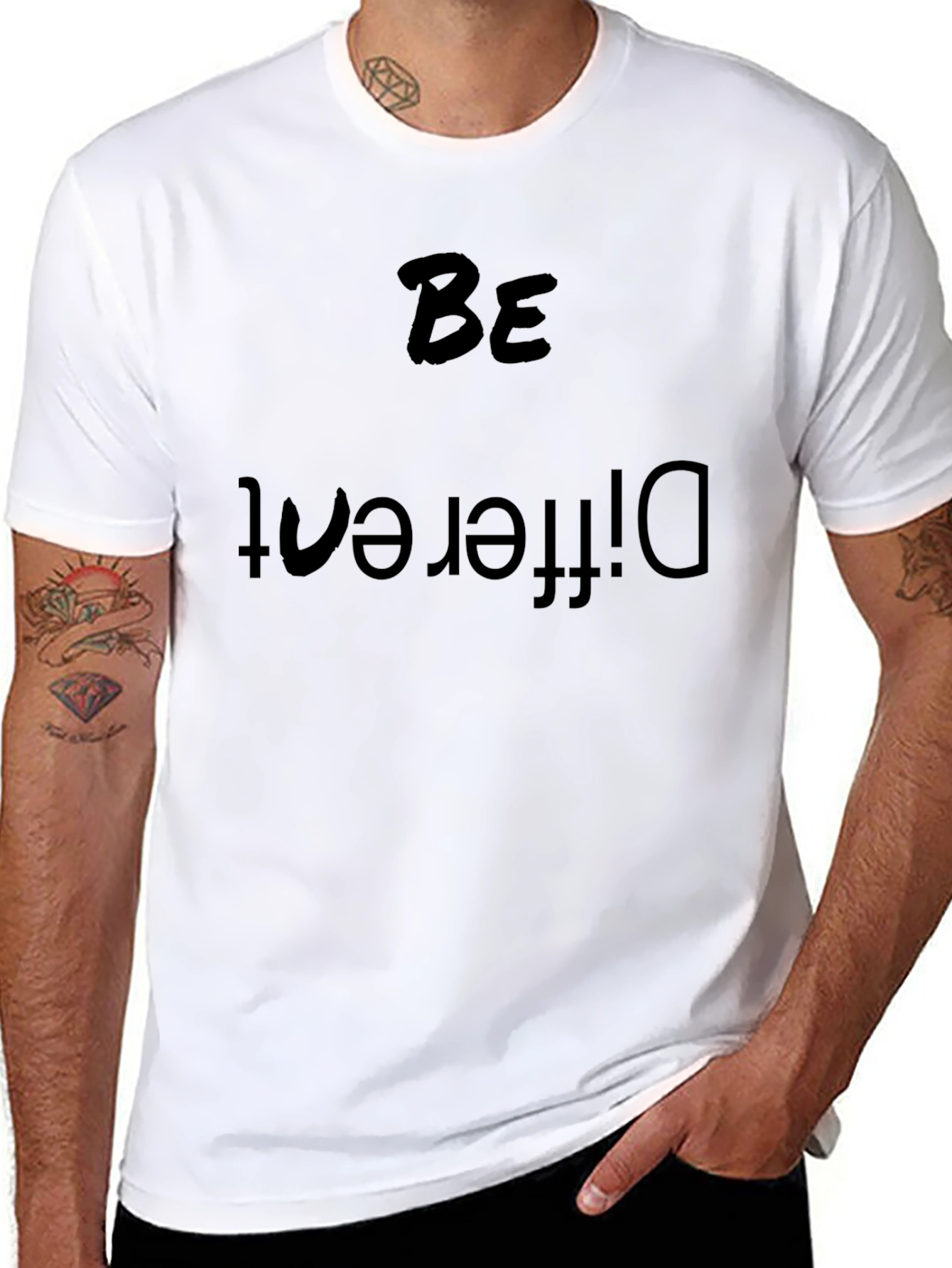 Be Different Black Tee - Statement T-Shirt