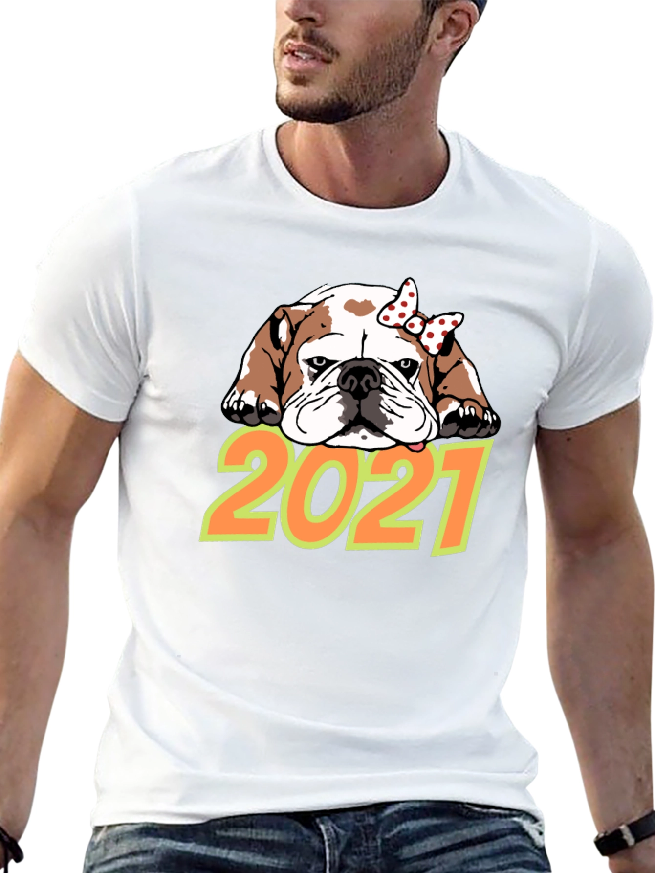 Bulldog 2021 T-Shirt Cute Dog Tee