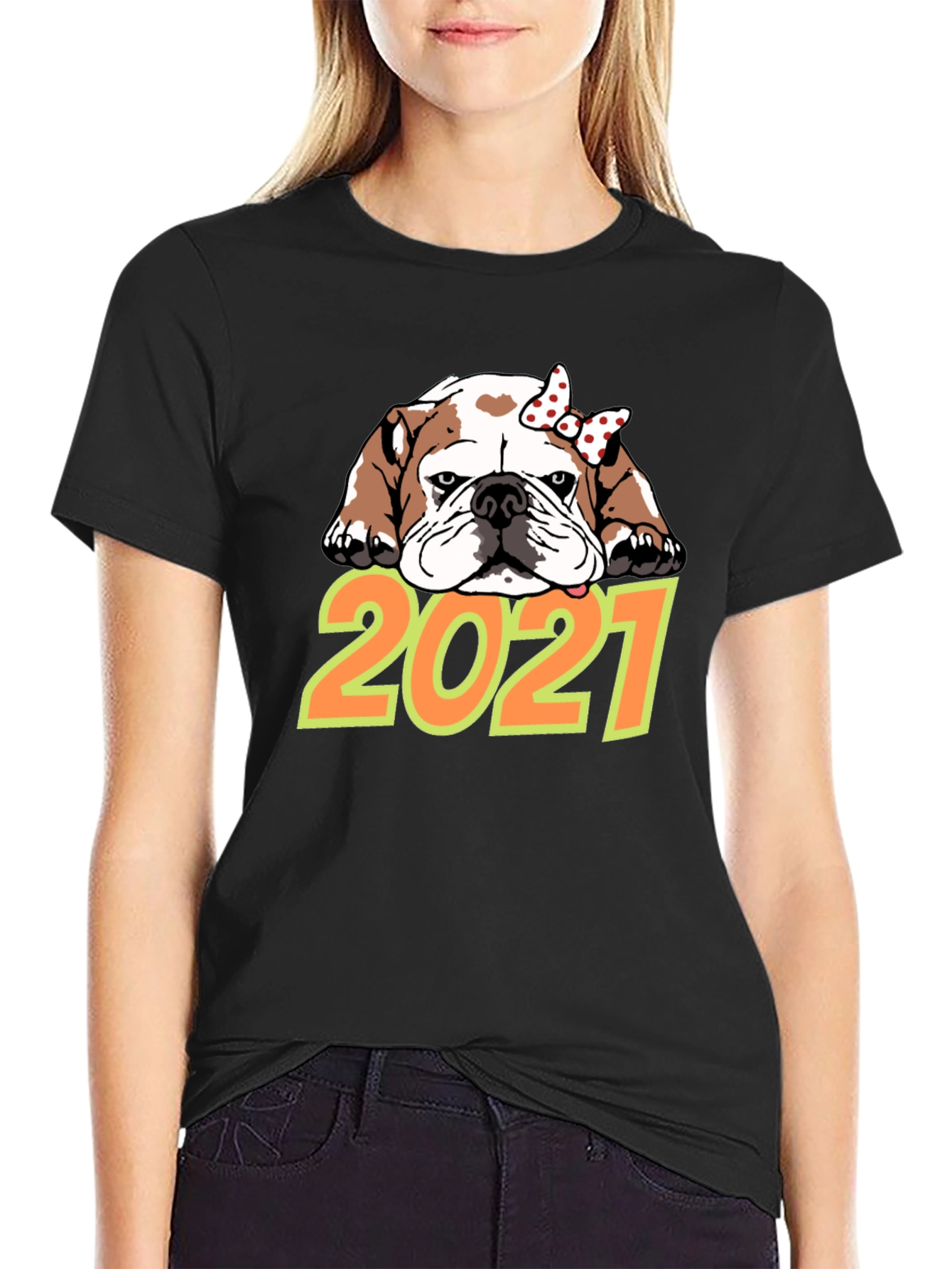 Bulldog 2021 T-Shirt Cute Dog Tee