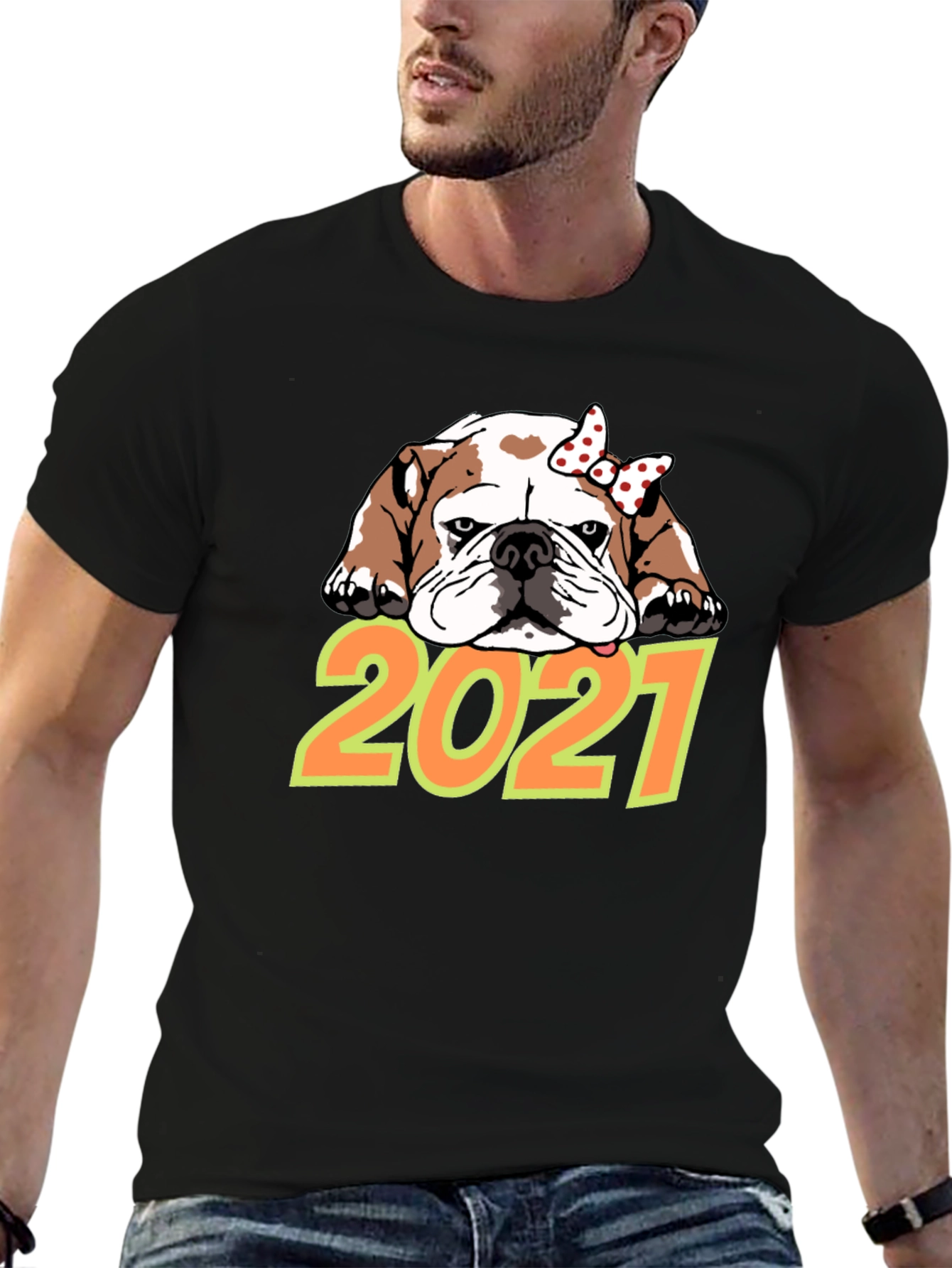 Bulldog 2021 T-Shirt Cute Dog Tee