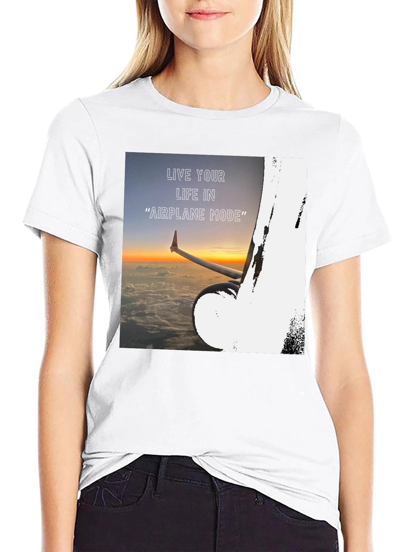 Airplane Mode Graphic Tee - Travel Ready!