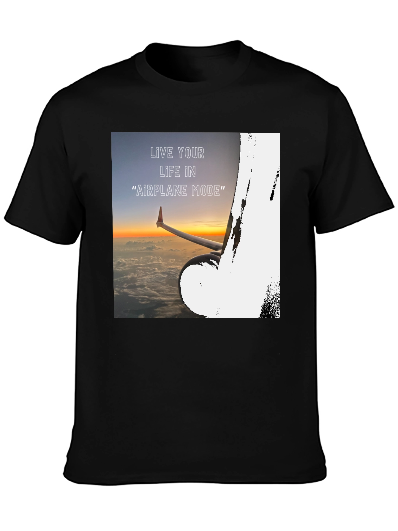 Airplane Mode Graphic Tee - Travel Ready!