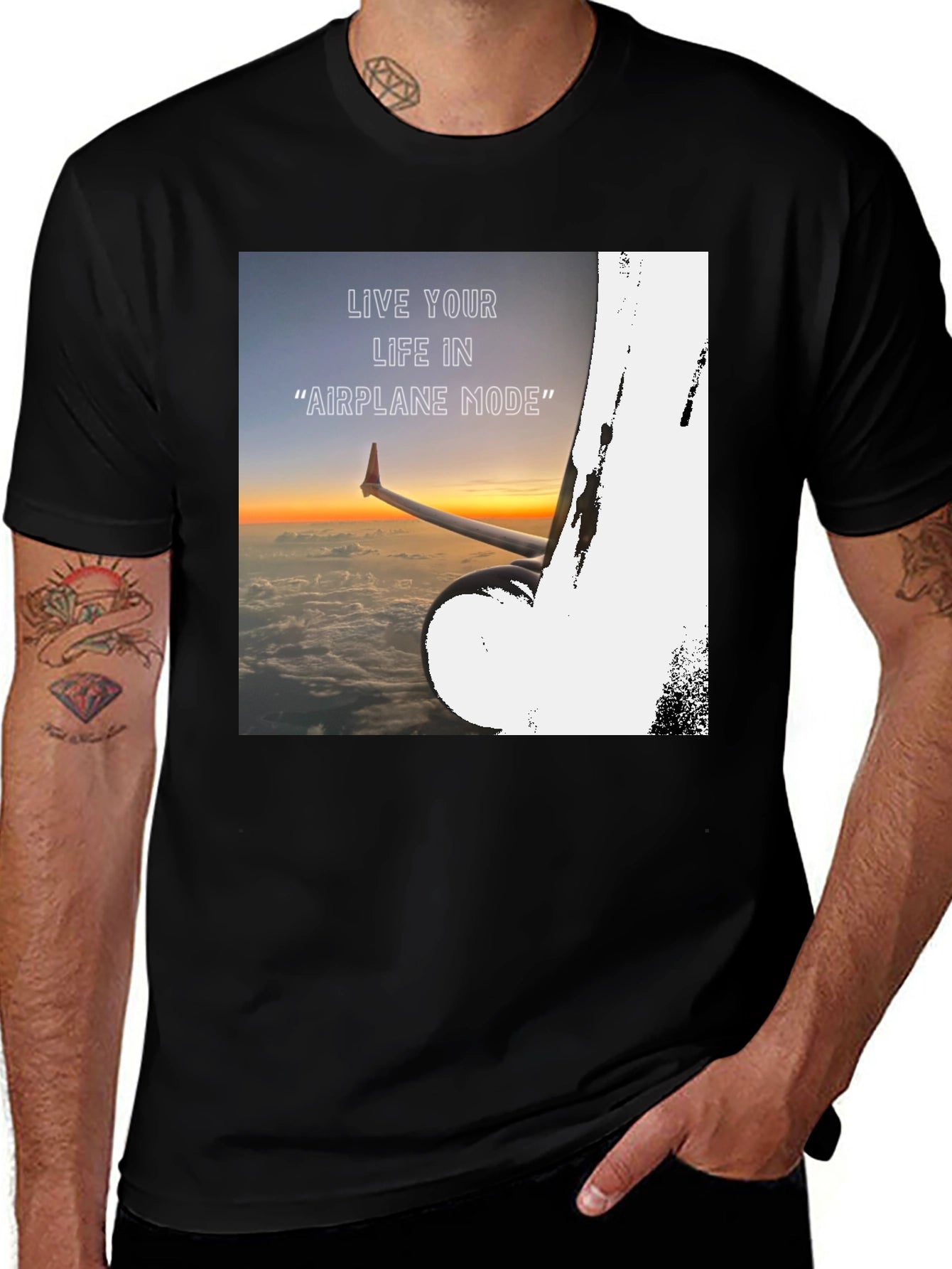 Airplane Mode Graphic Tee - Travel Ready!