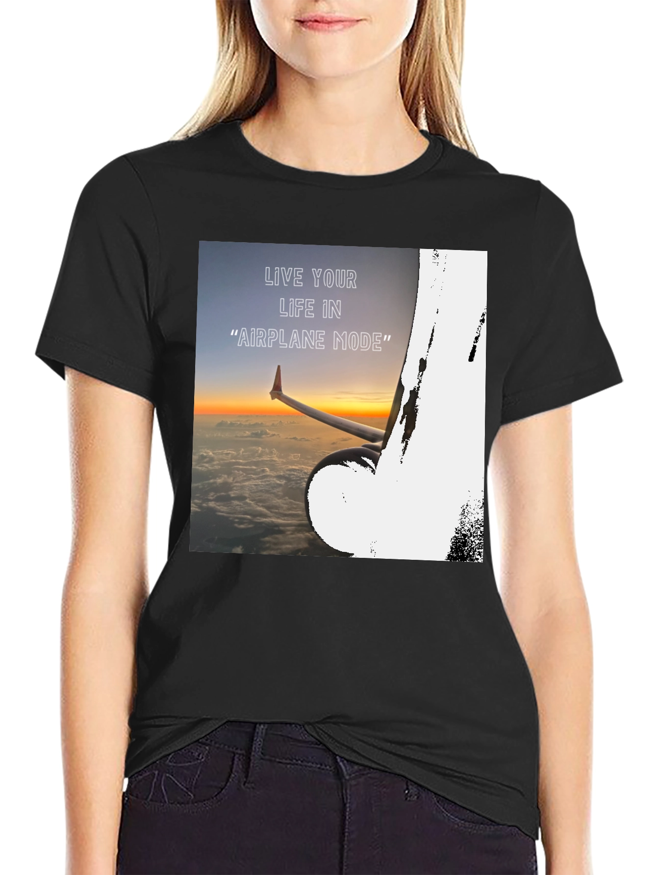 Airplane Mode Graphic Tee - Travel Ready!