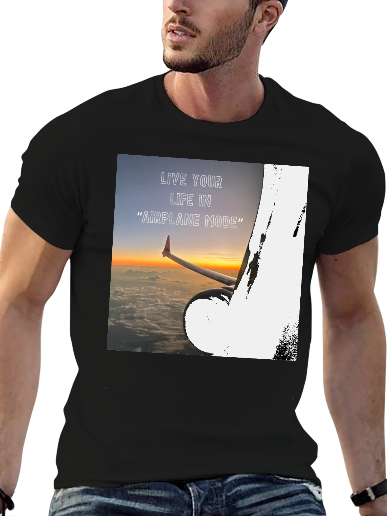 Airplane Mode Graphic Tee - Travel Ready!