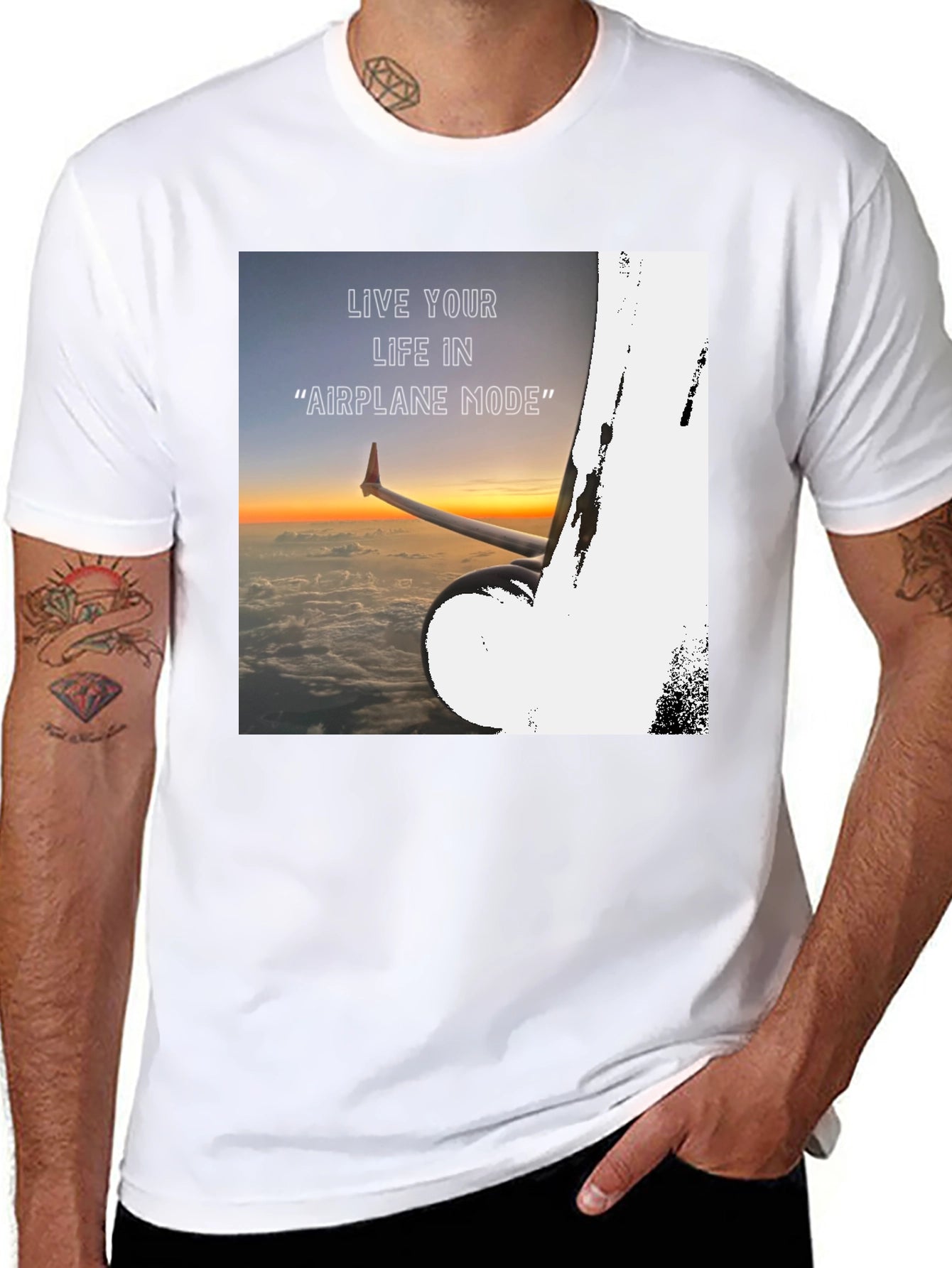 Airplane Mode Graphic Tee - Travel Ready!