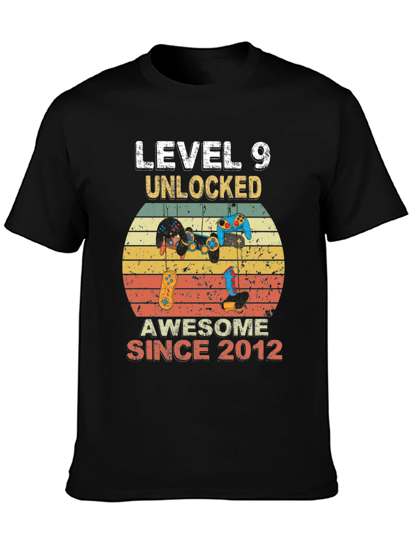 Level 9 Unlocked Gamer T-Shirt - Awesome Since 2012