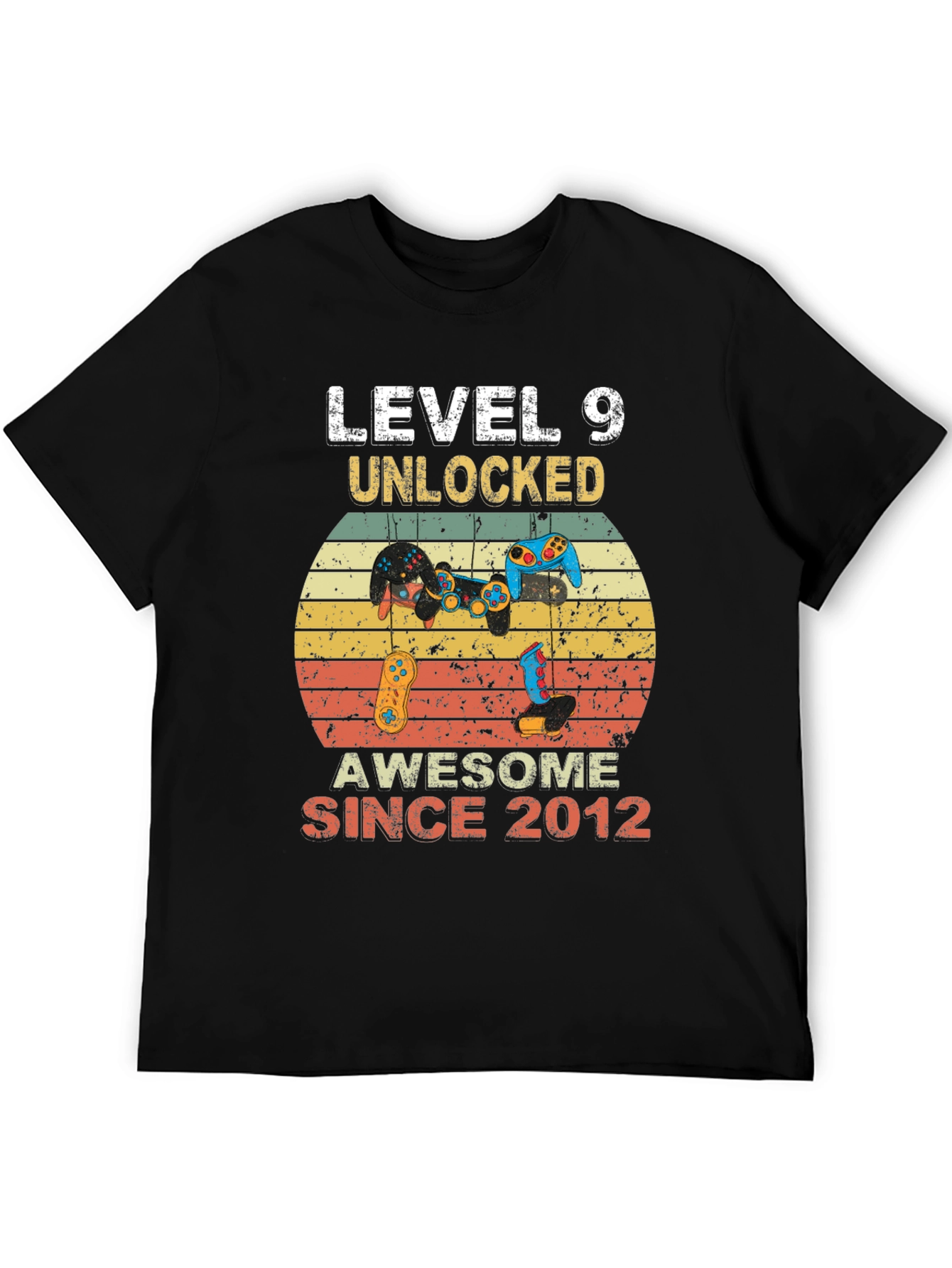 Level 9 Unlocked Gamer T-Shirt - Awesome Since 2012