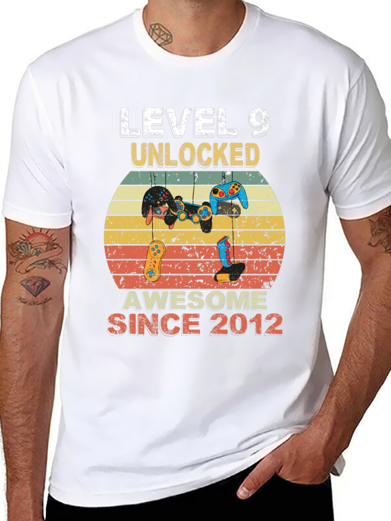 Level 9 Unlocked Gamer T-Shirt - Awesome Since 2012
