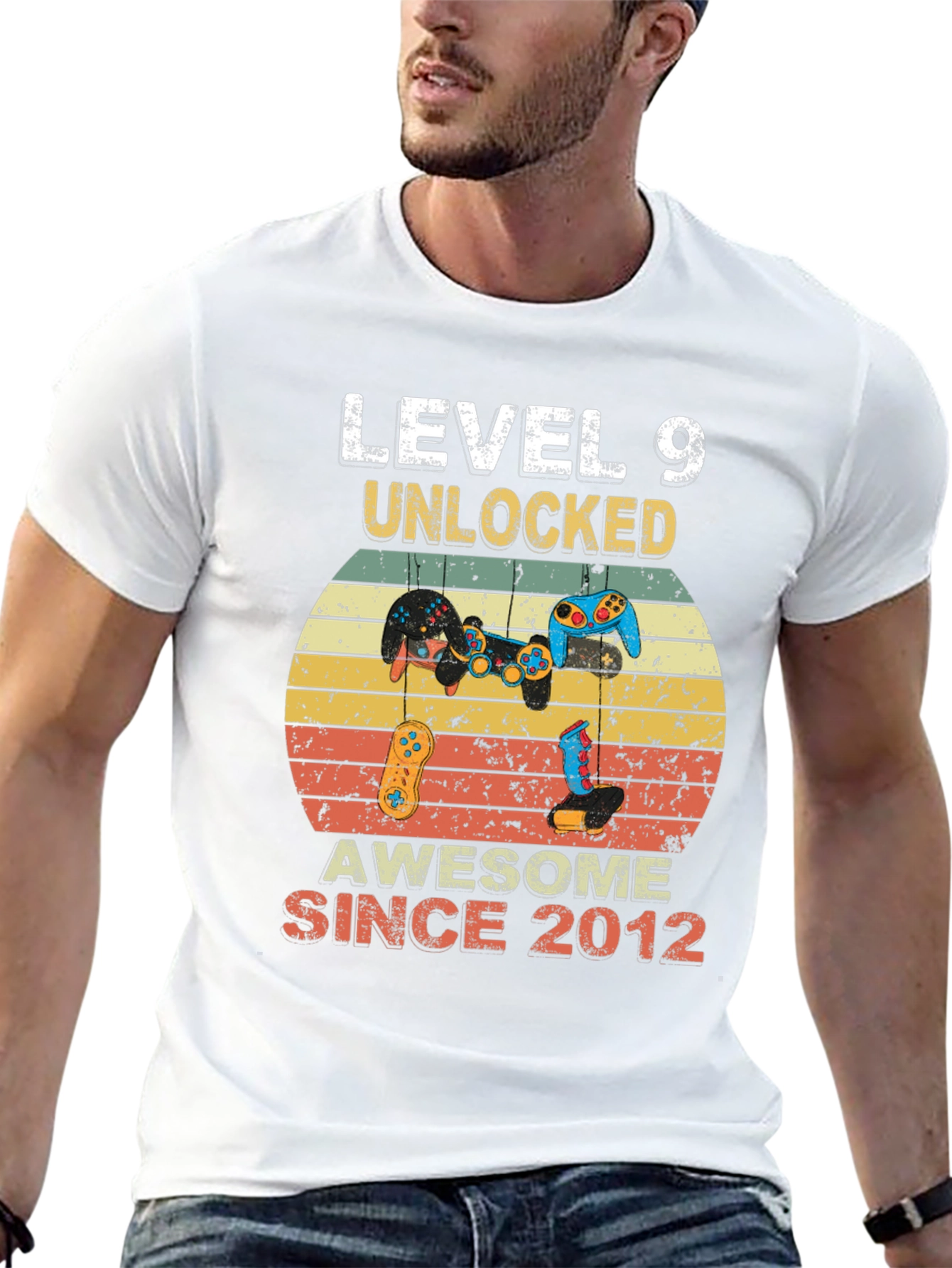Level 9 Unlocked Gamer T-Shirt - Awesome Since 2012