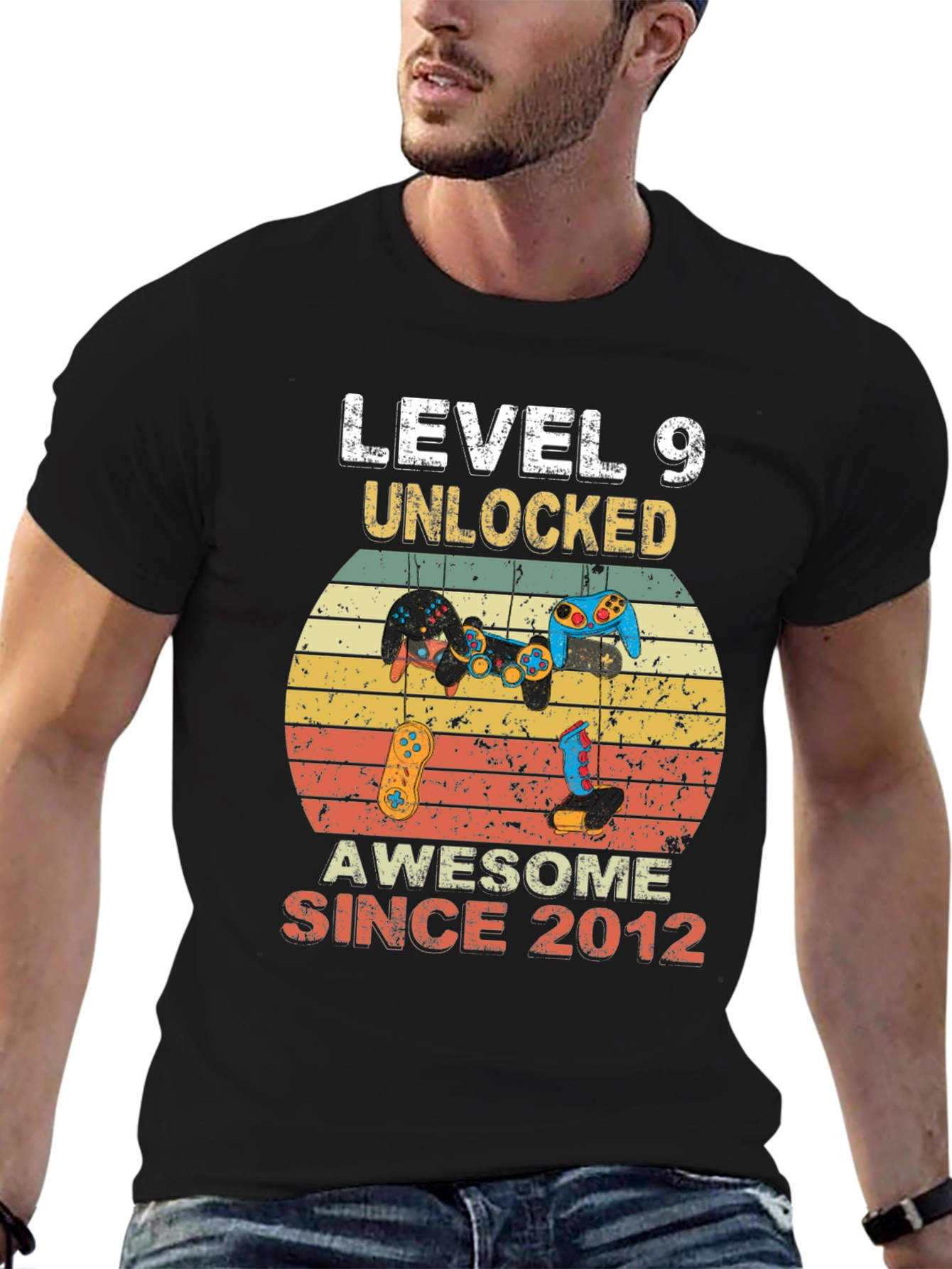 Level 9 Unlocked Gamer T-Shirt - Awesome Since 2012
