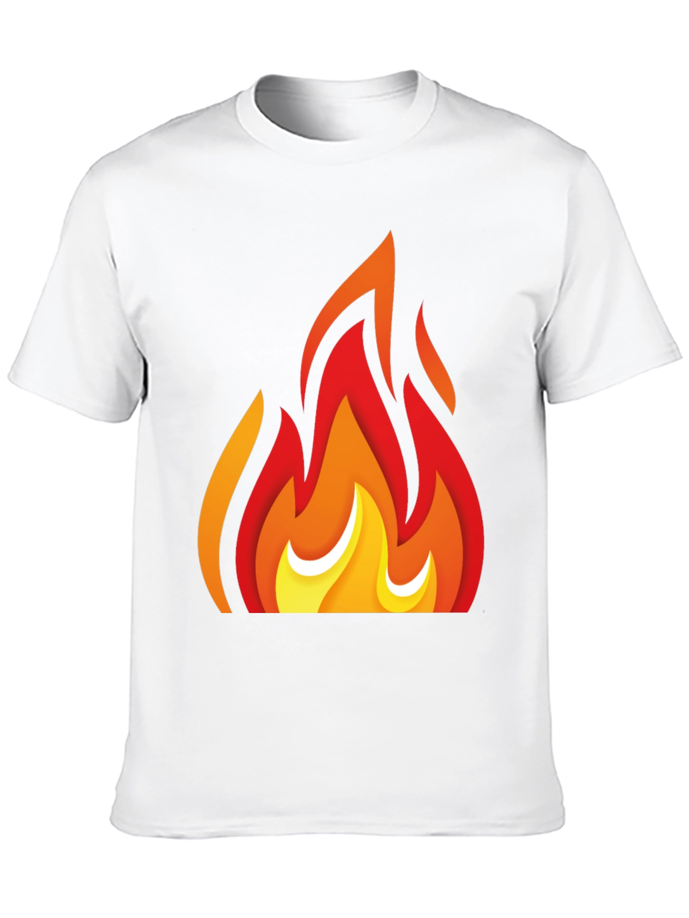 Fiery Graphic Tee - Bold Flame Design Black T-Shirt