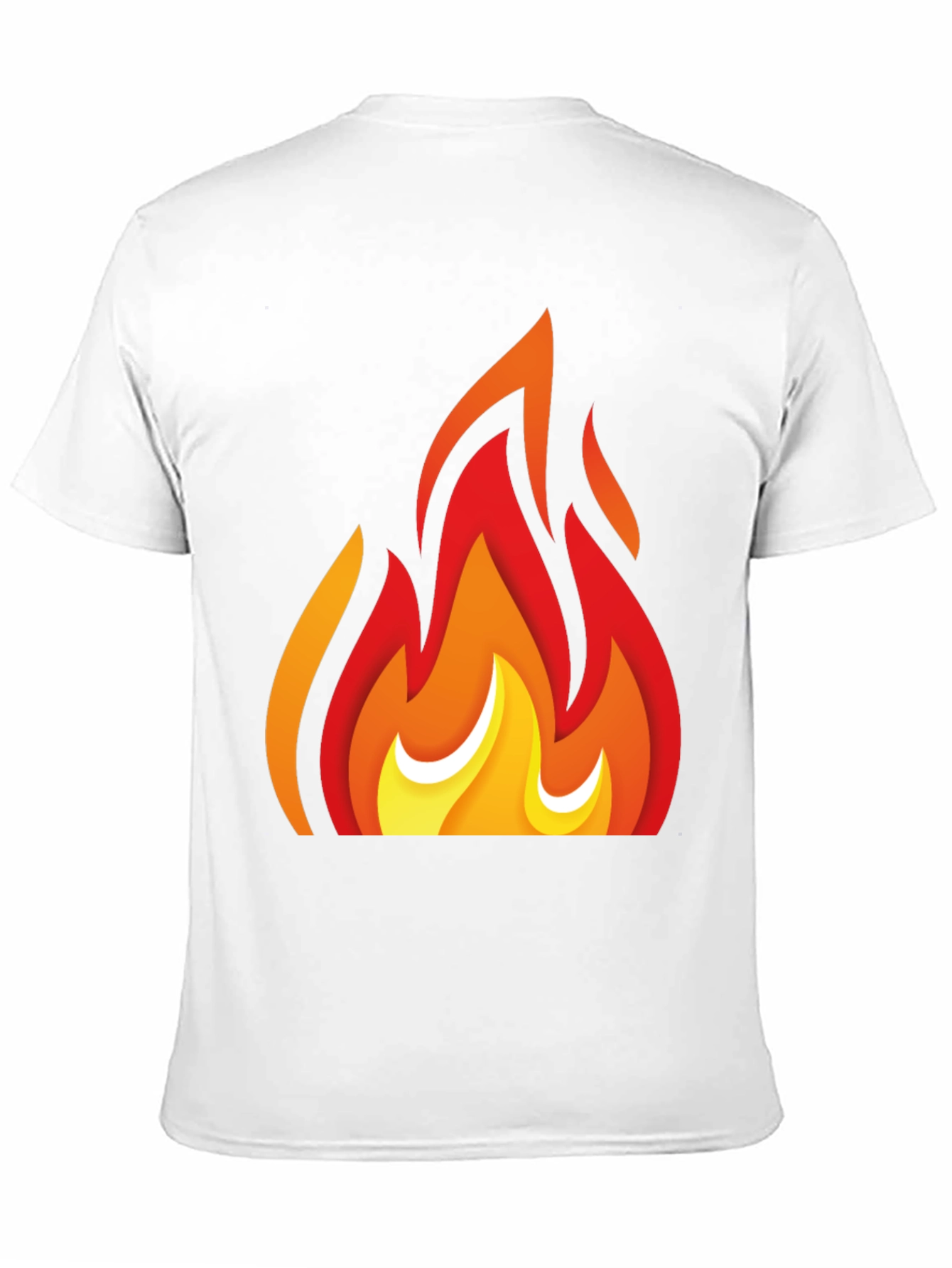 Fiery Graphic Tee - Bold Flame Design Black T-Shirt