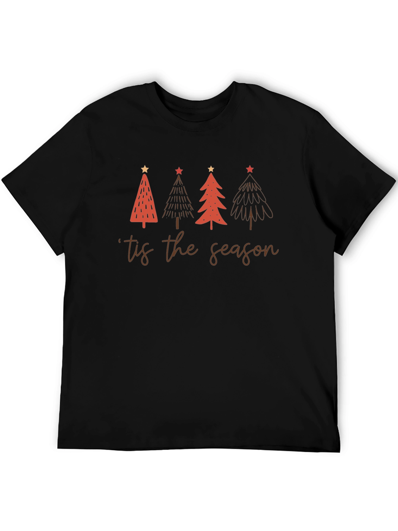 Tis The Season Christmas Trees Holiday Graphic Tee