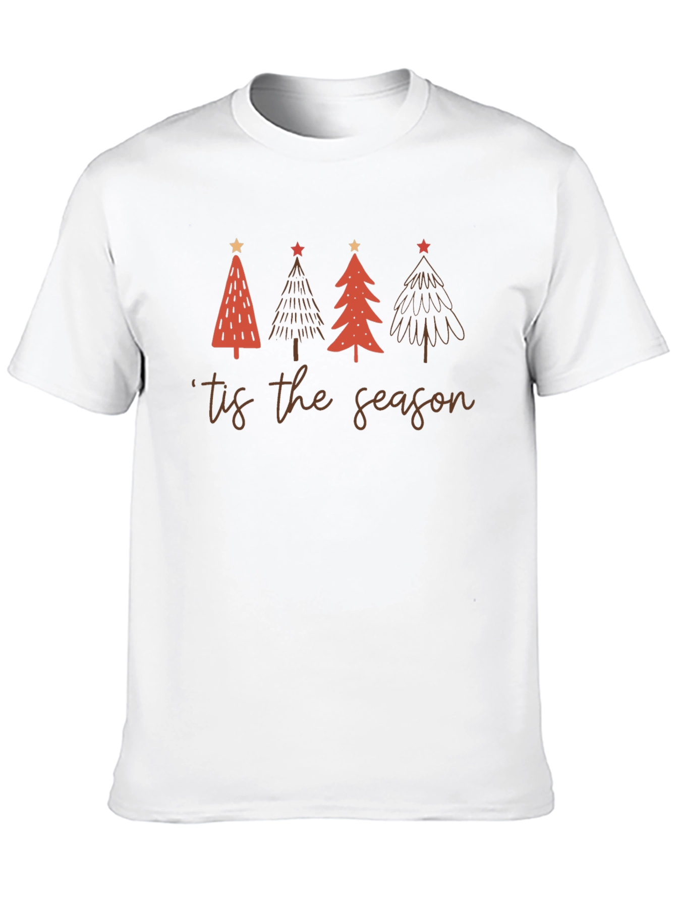 Tis The Season Christmas Trees Holiday Graphic Tee